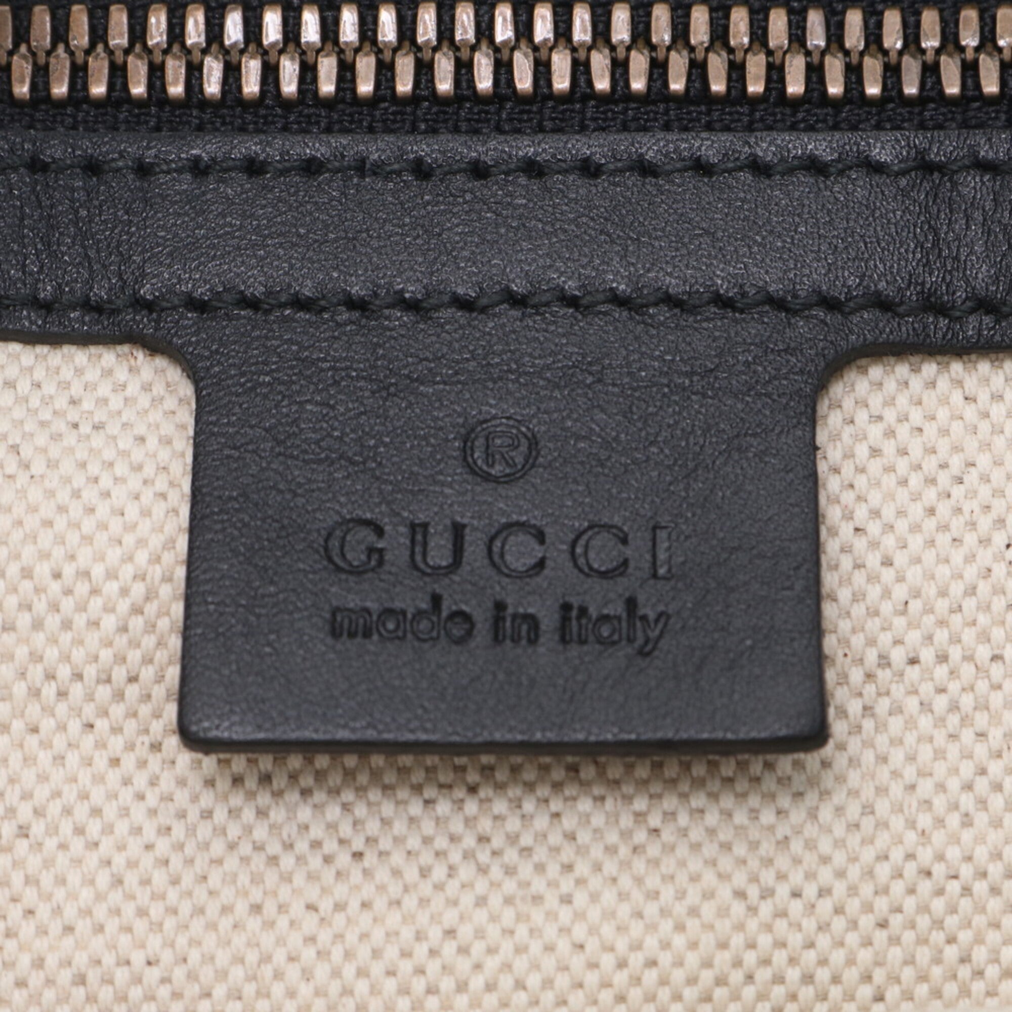 Gucci Grayish Multi-Color Leather Coated Canvas Handbag Tote Bag (Pre-Owned)