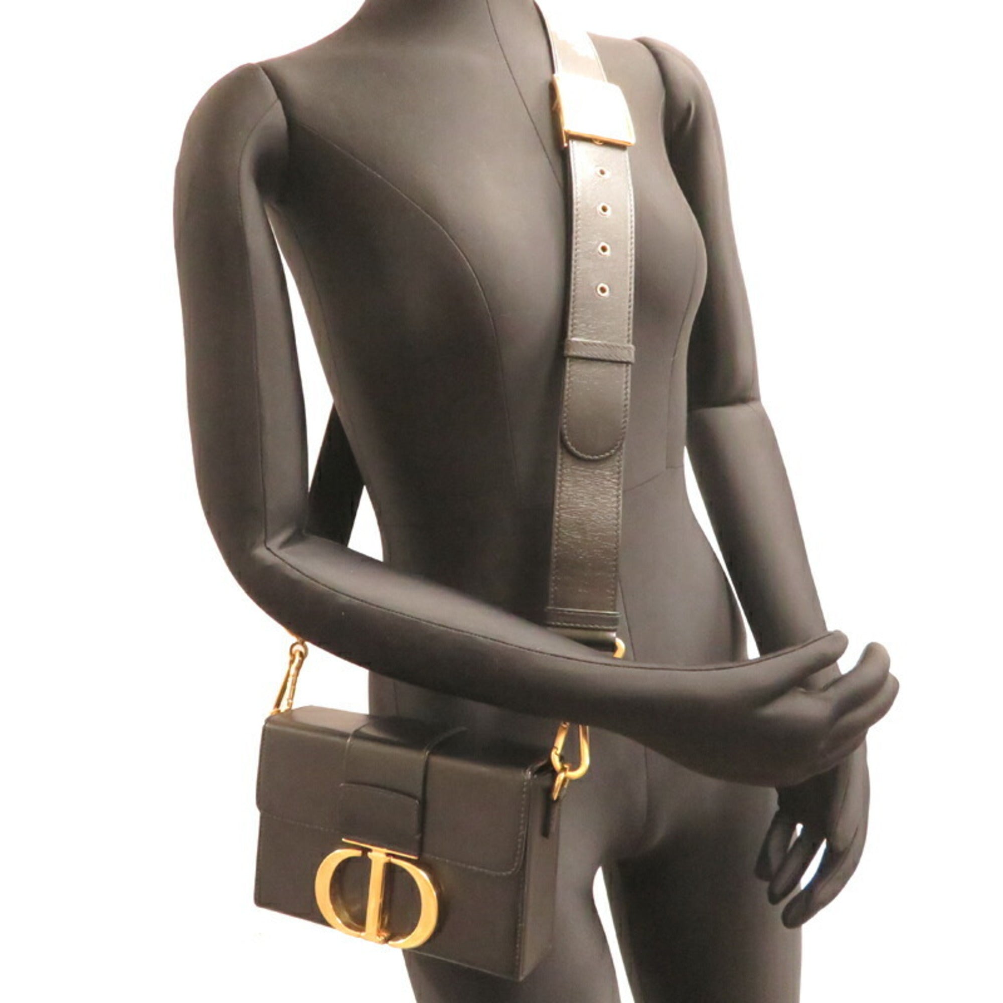 Christian Dior Black Leather Shoulder Bag (Pre-Owned)