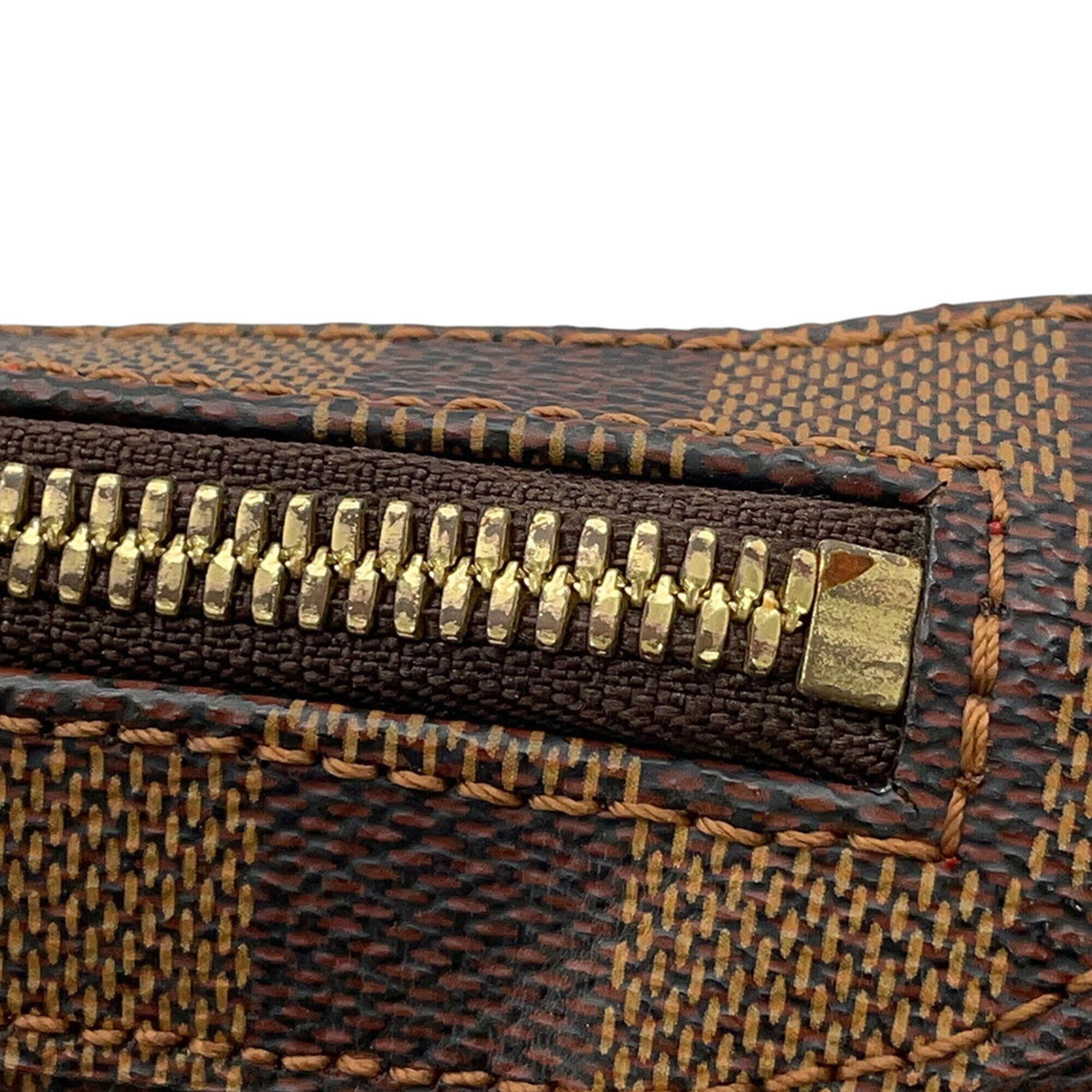 Louis Vuitton Damier Brown Damier Canvas Ebene Damier Canvas Handbag Shoulder Bag Sling Bag (Pre-Owned)