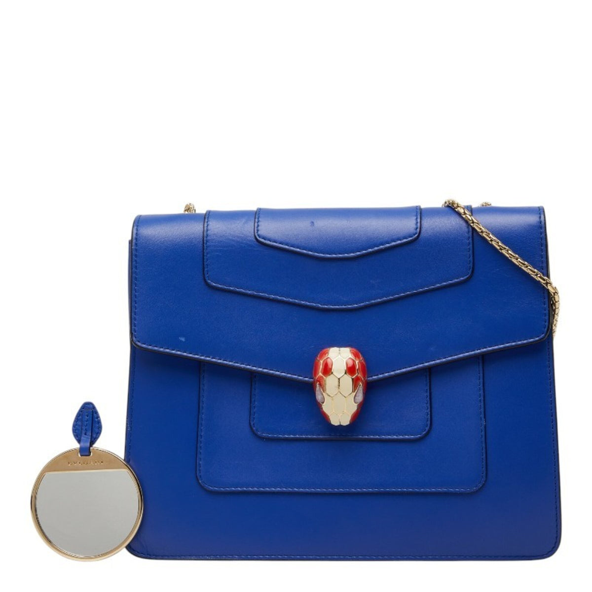 Bvlgari Blue Leather Shoulder Bag (Pre-Owned)