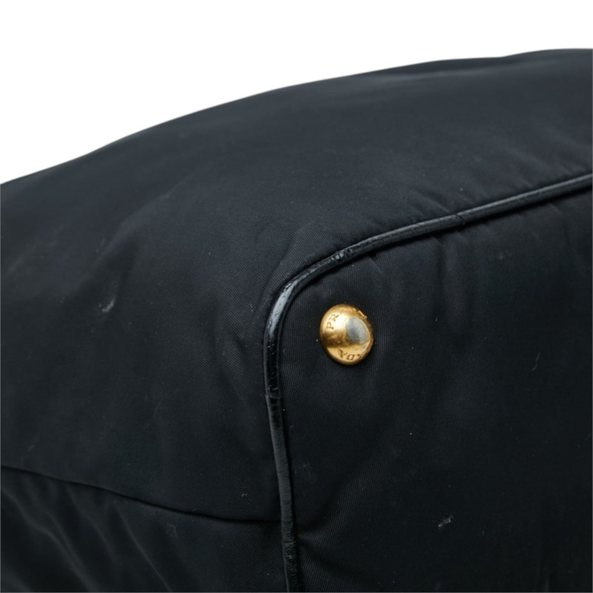 Prada Black Nylon Leather Tote Bag (Pre-Owned)