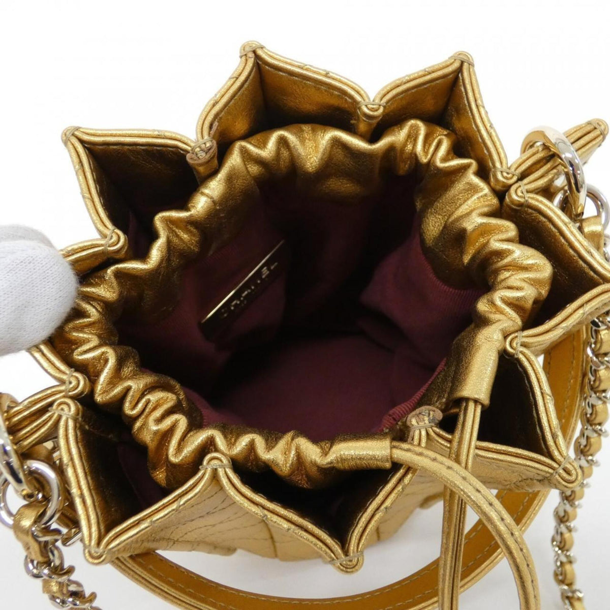 Chanel Gold Handbag (Pre-Owned)