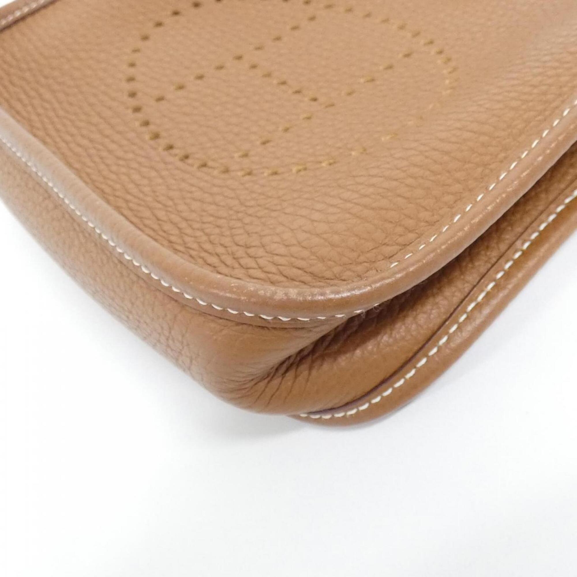 Hermes Gold Taurillon Clemence Leather Shoulder Bag (Pre-Owned)
