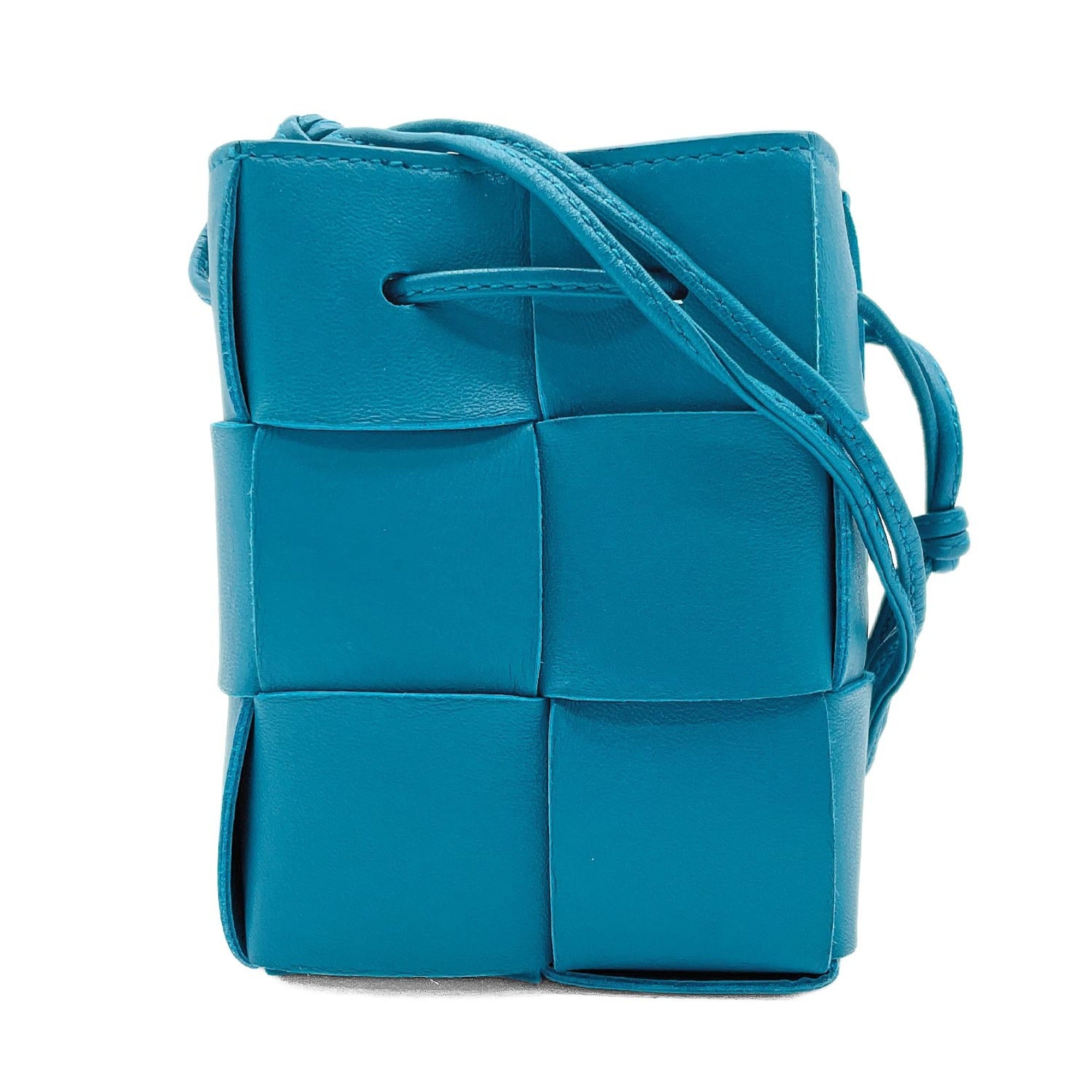 Bottega Veneta Blue Leather Shoulder Bag (Pre-Owned)