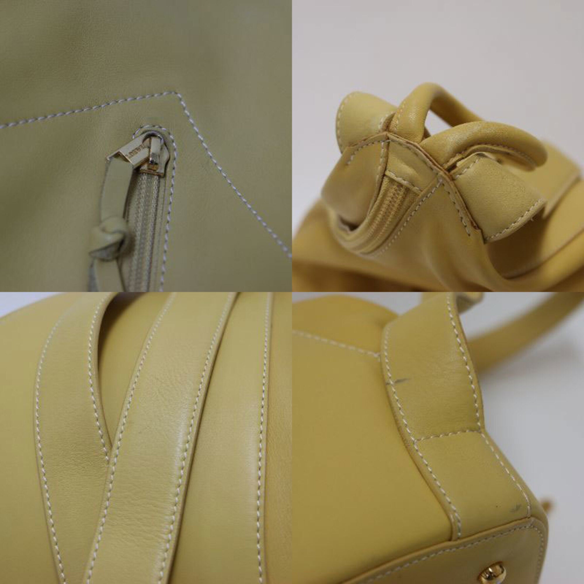 Loewe Yellow Leather Backpack (Pre-Owned)