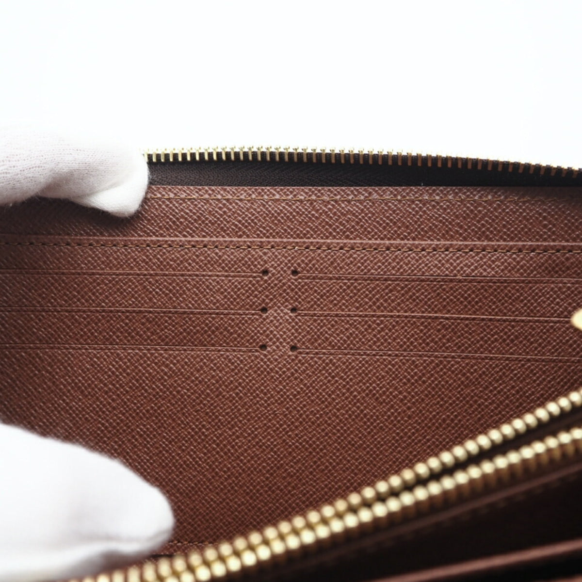 Louis Vuitton Brown Coated Canvas Long Wallet (Bi-Fold) (Pre-Owned)