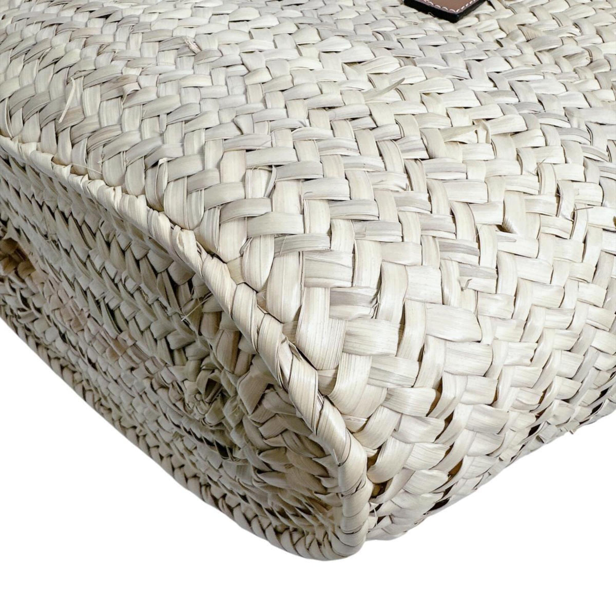 Loewe Beige Raffia Leather Basket Tote Bag (Pre-Owned)