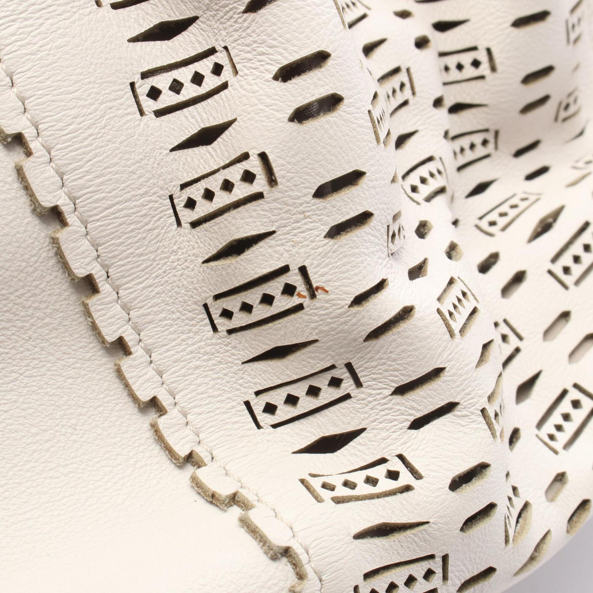 Tod's White Leather Handbag Shoulder Bag (Pre-Owned)