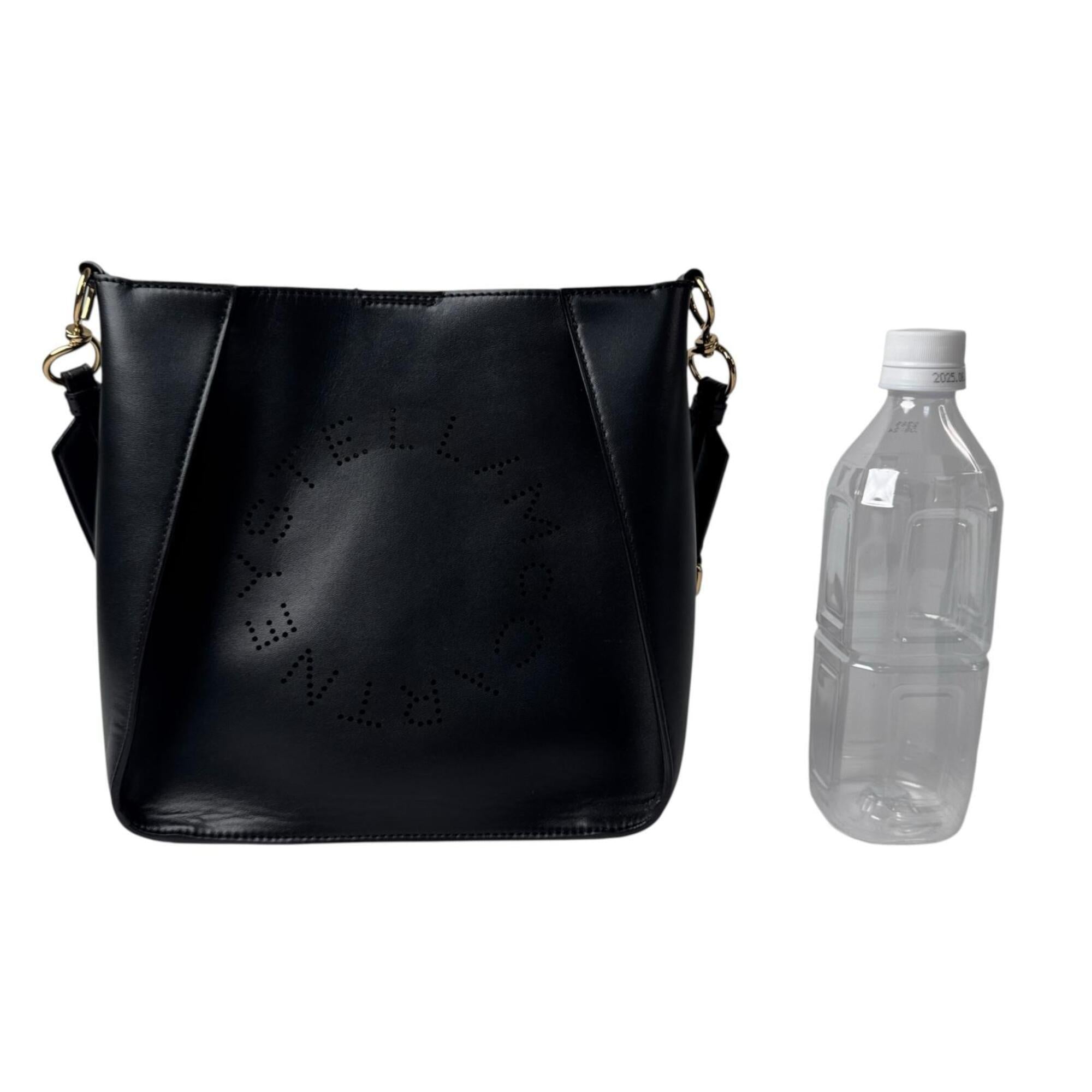 Stella Mccartney Black Leather Shoulder Bag (Pre-Owned)
