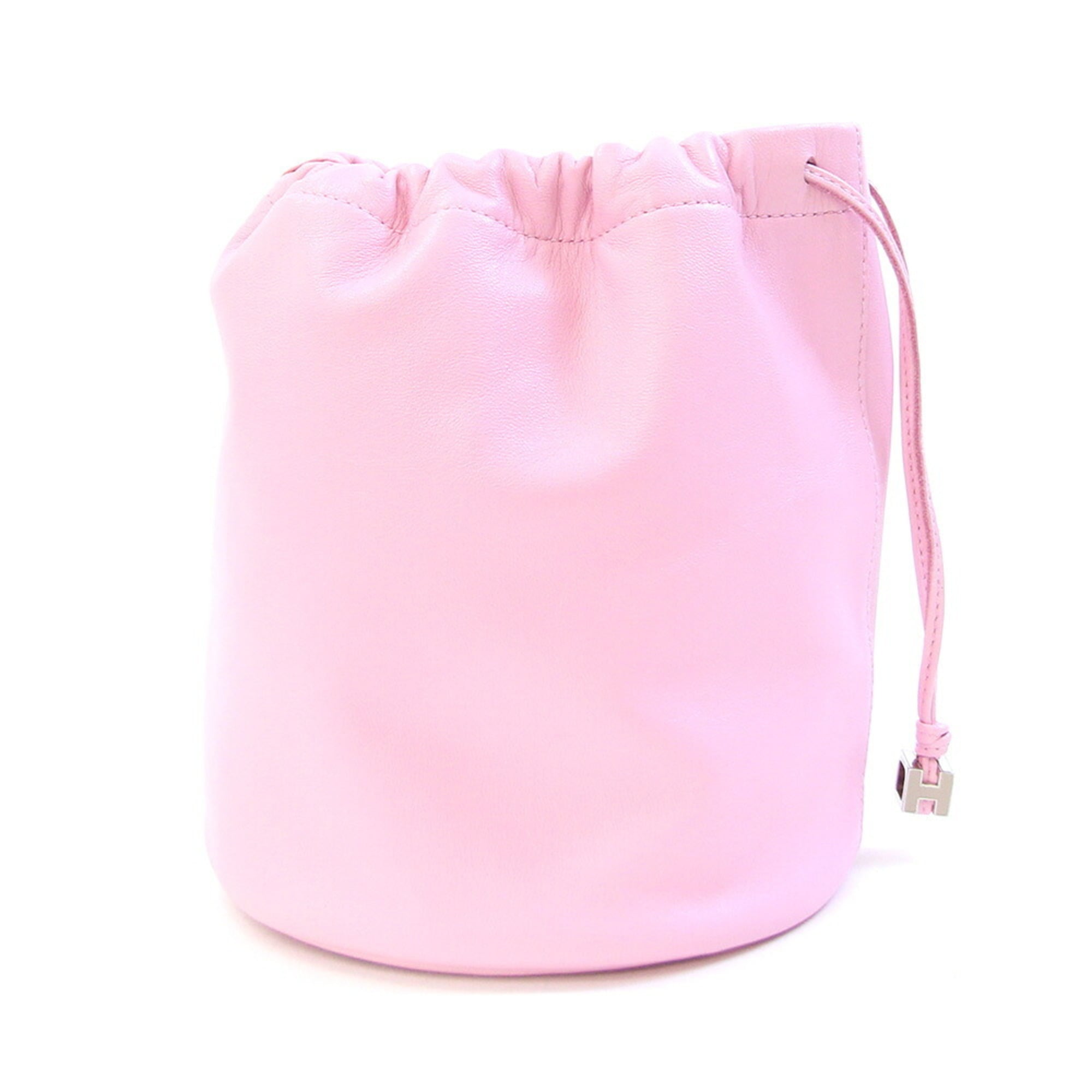 Hermes Light Pink Leather Pouch (Pre-Owned)