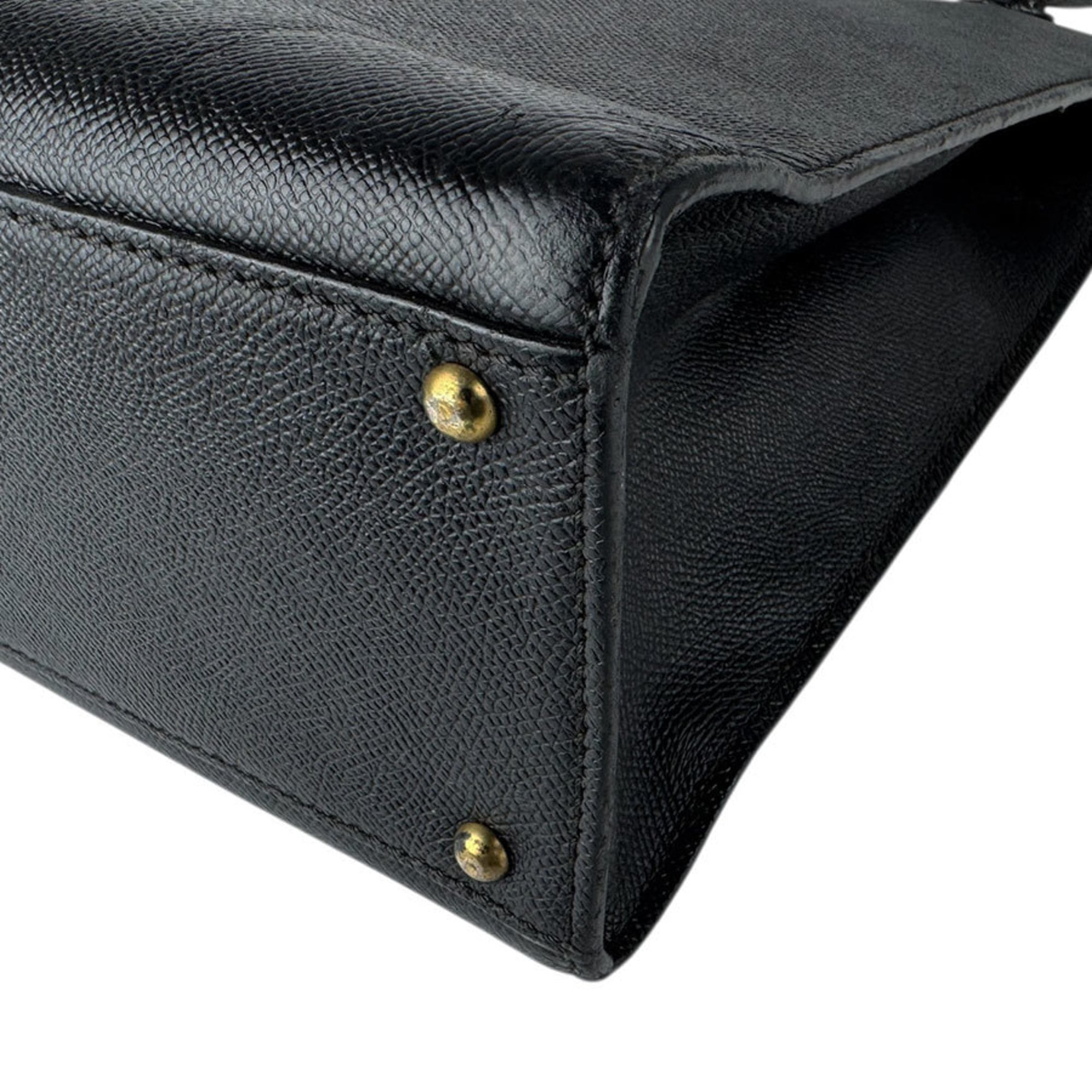 Chanel Black Leather Shoulder Bag Tote Bag (Pre-Owned)