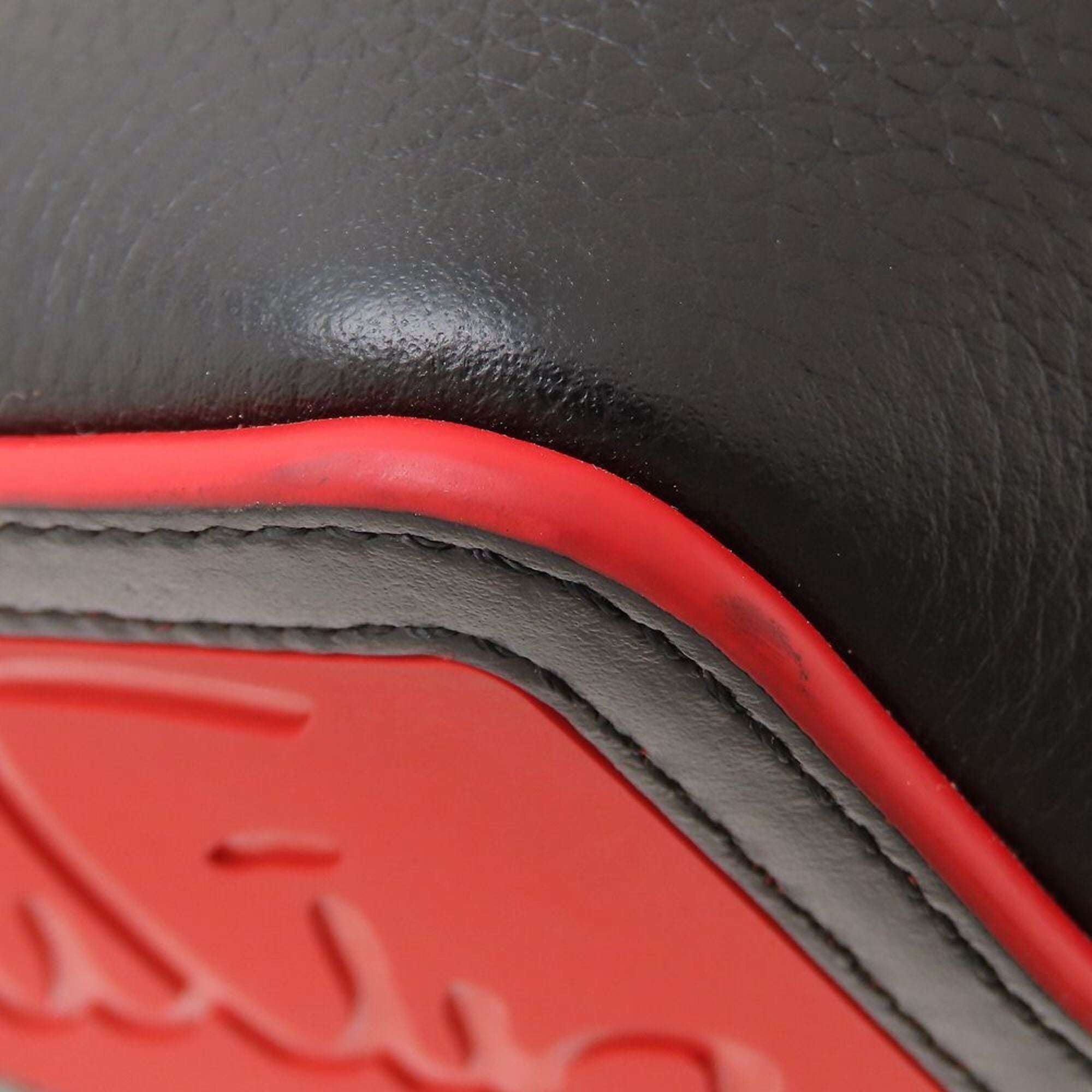 Christian Louboutin Black Red Color Leather Handbag (Pre-Owned)