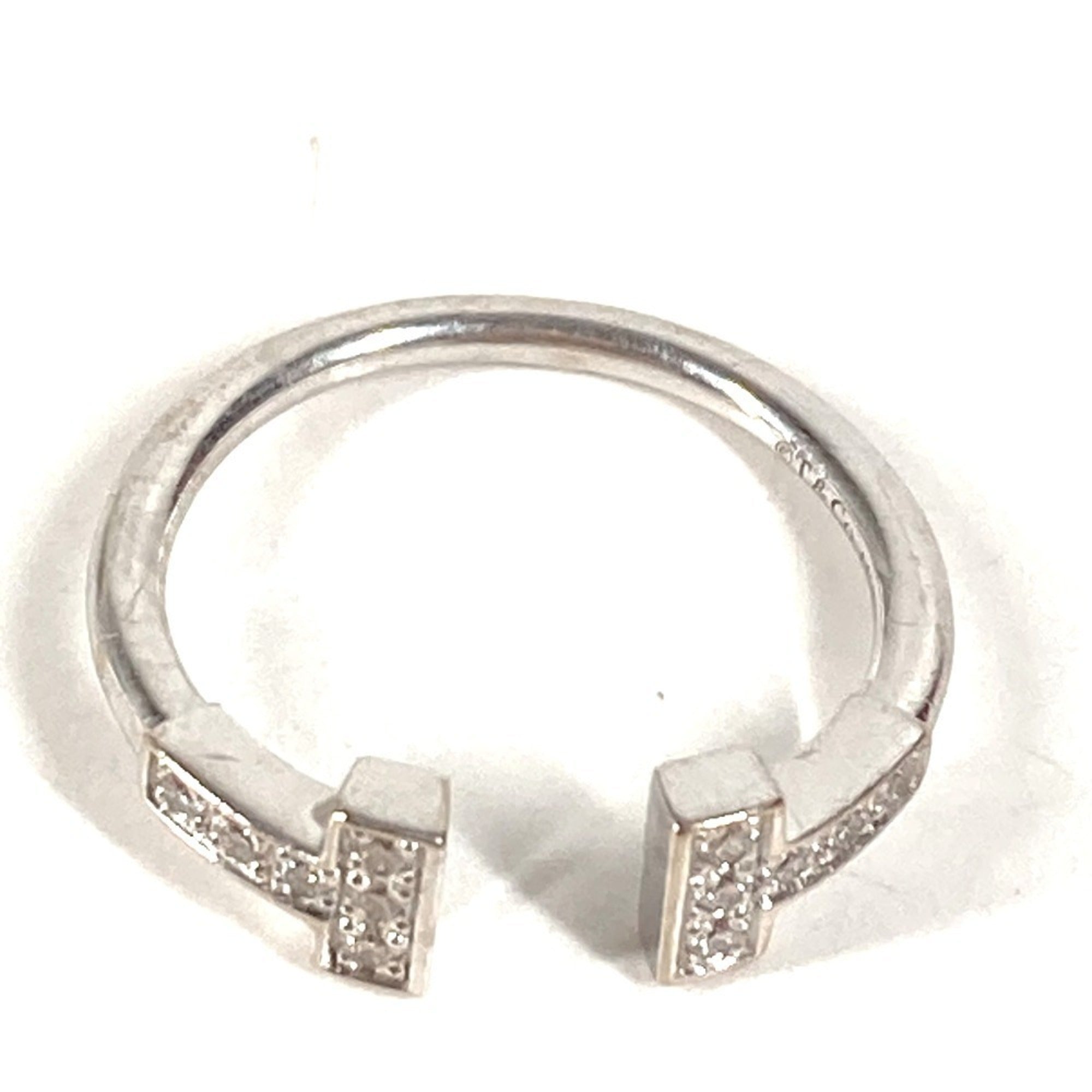 Tiffany Silver White Gold (18K) Band Ring (Pre-Owned)