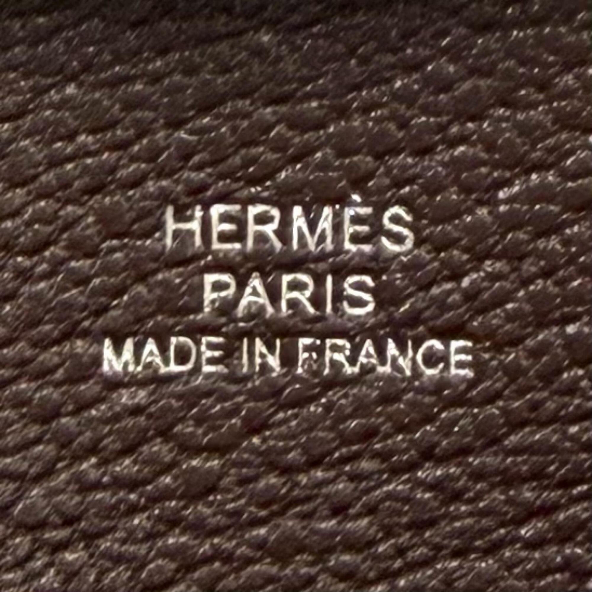Hermes Blue Havane Chevre Leather Coin Purse/Coin Case (Pre-Owned)