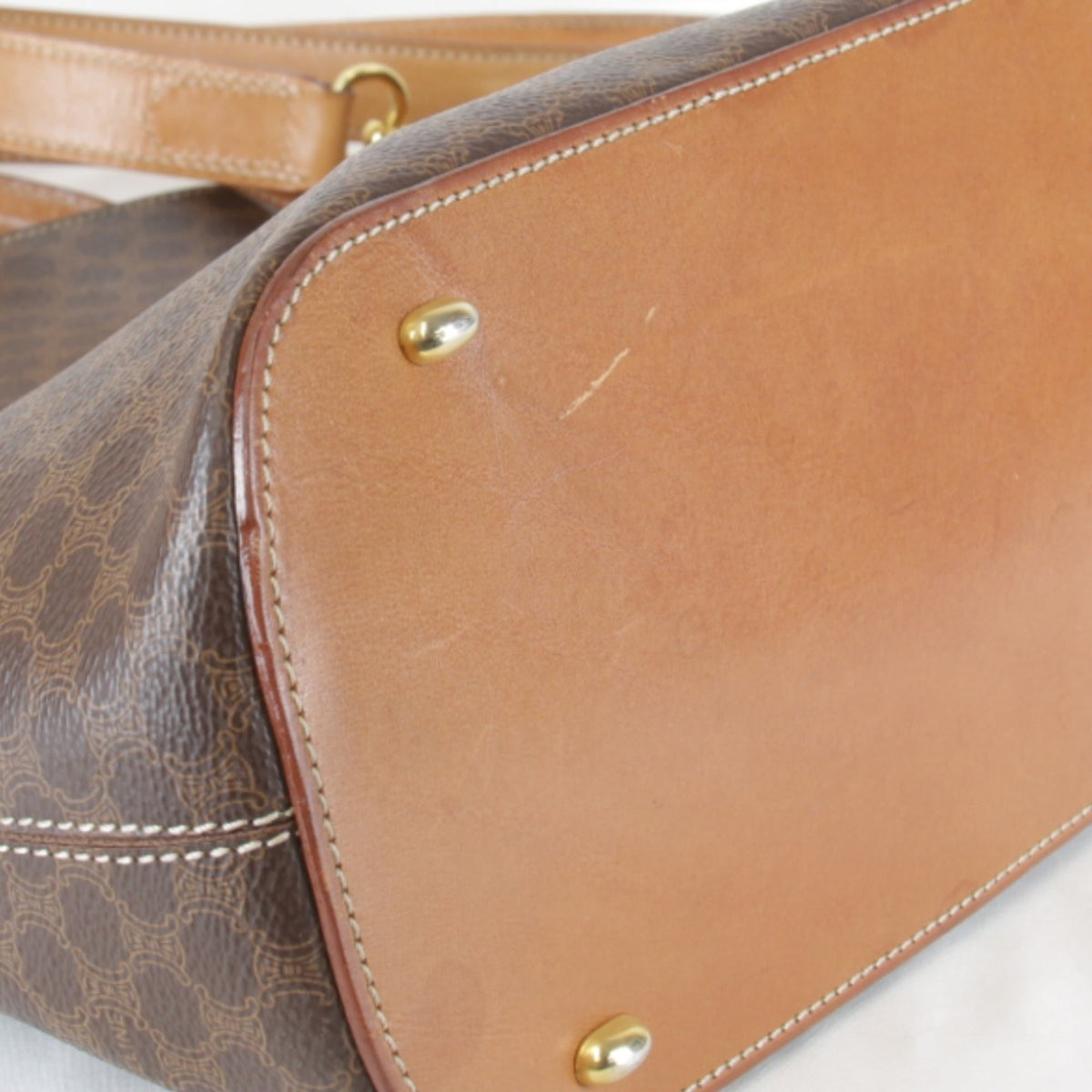 Celine Macadam Brown Pvc Leather Shoulder Bag (Pre-Owned)