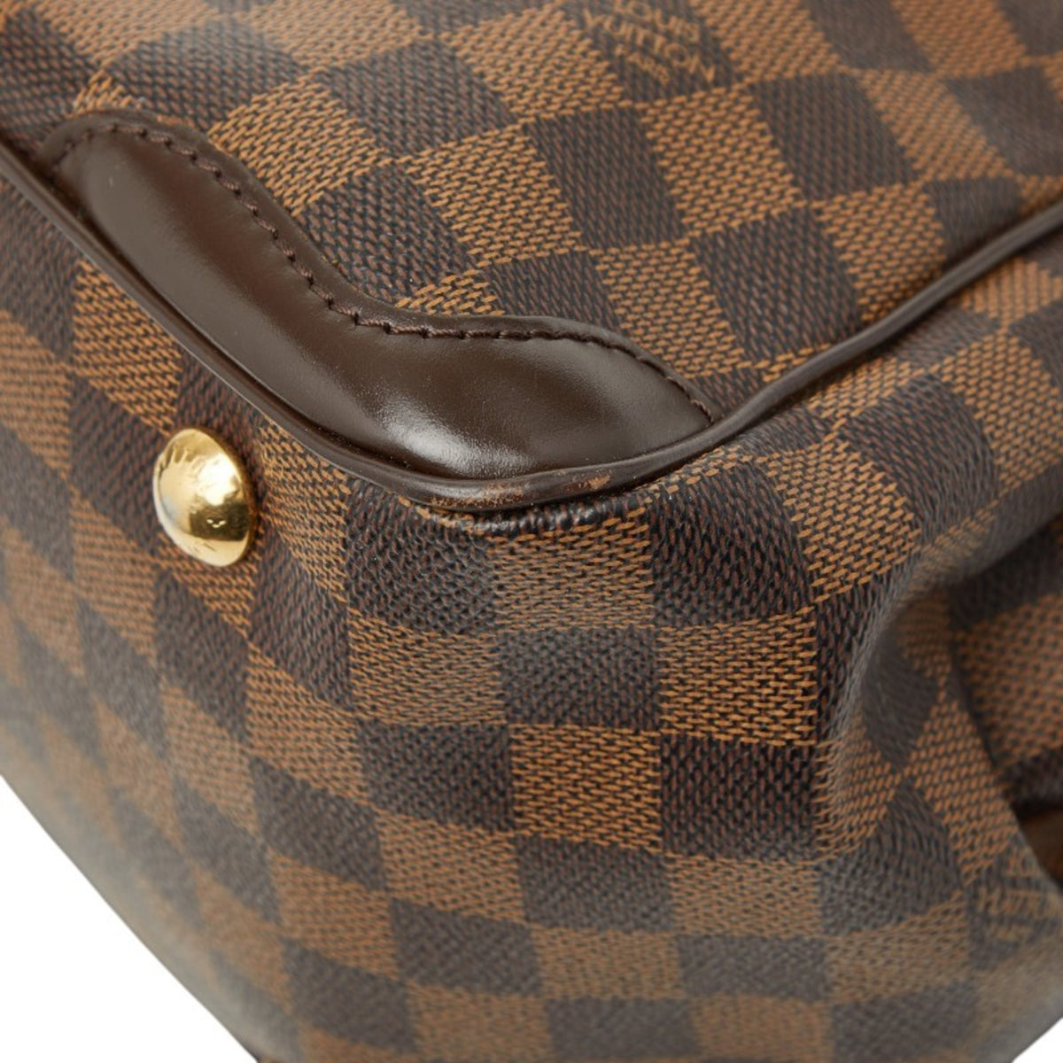 Louis Vuitton Brown Damier Canvas Pvc Leather Handbag (Pre-Owned)