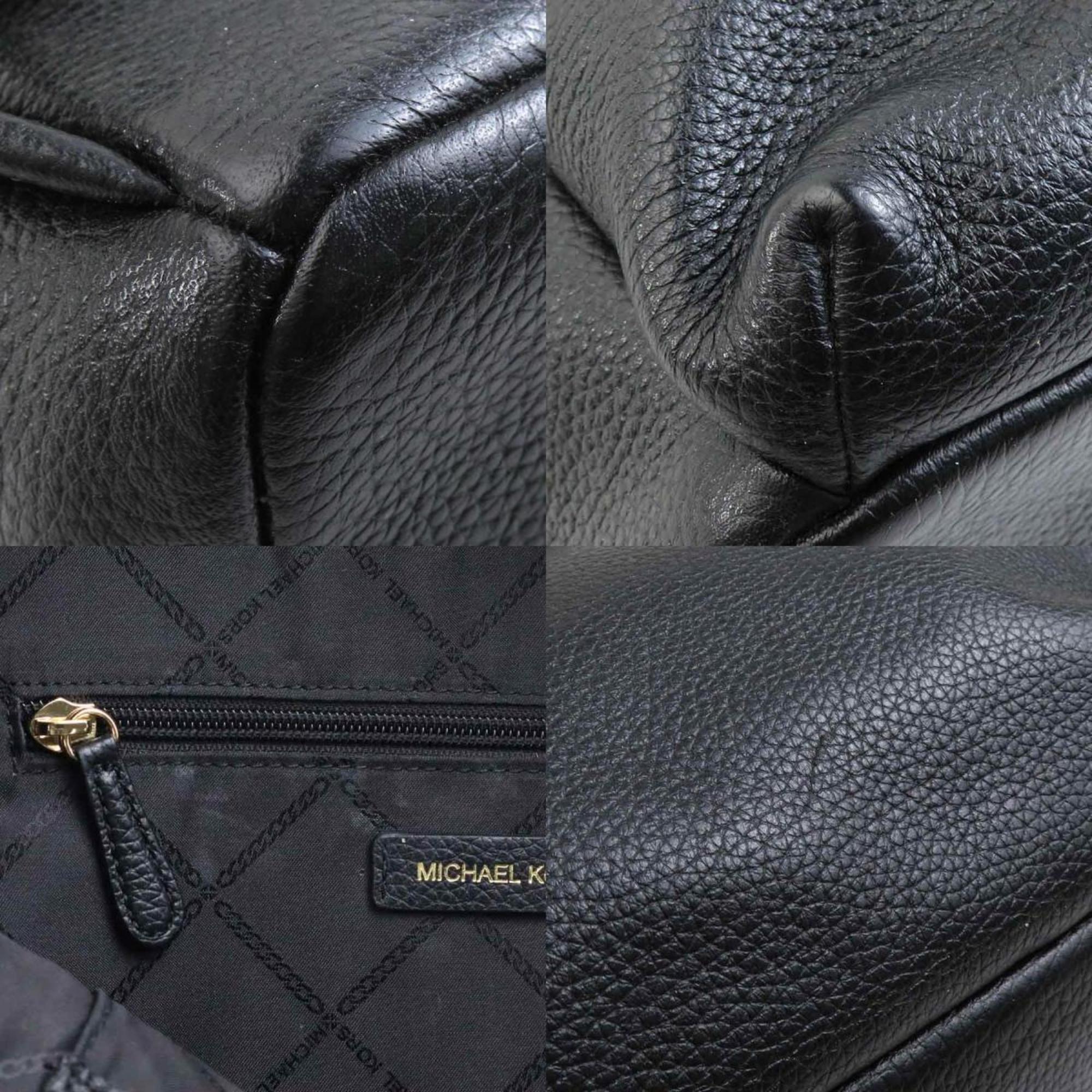 Michael Kors Black Leather Backpack (Pre-Owned)