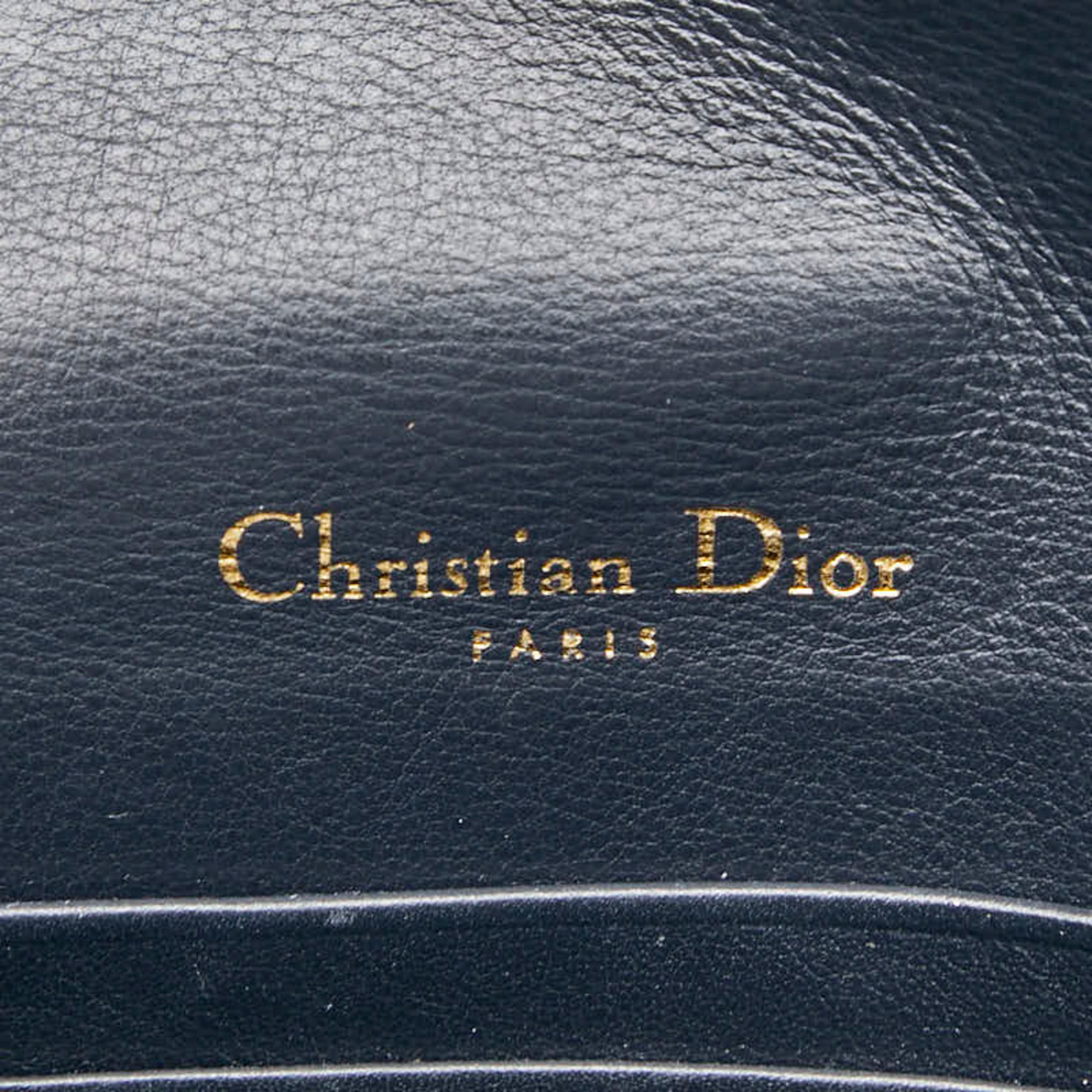 Christian Dior Beige Navy Canvas Leather Fanny Pack Sling Bag (Pre-Owned)