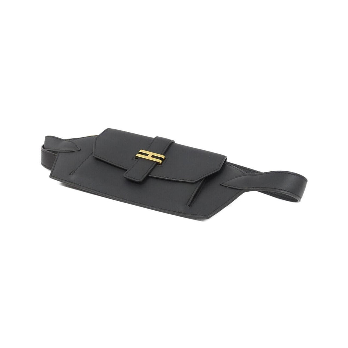 Hermes Black Swift Leather Fanny Pack (Pre-Owned)