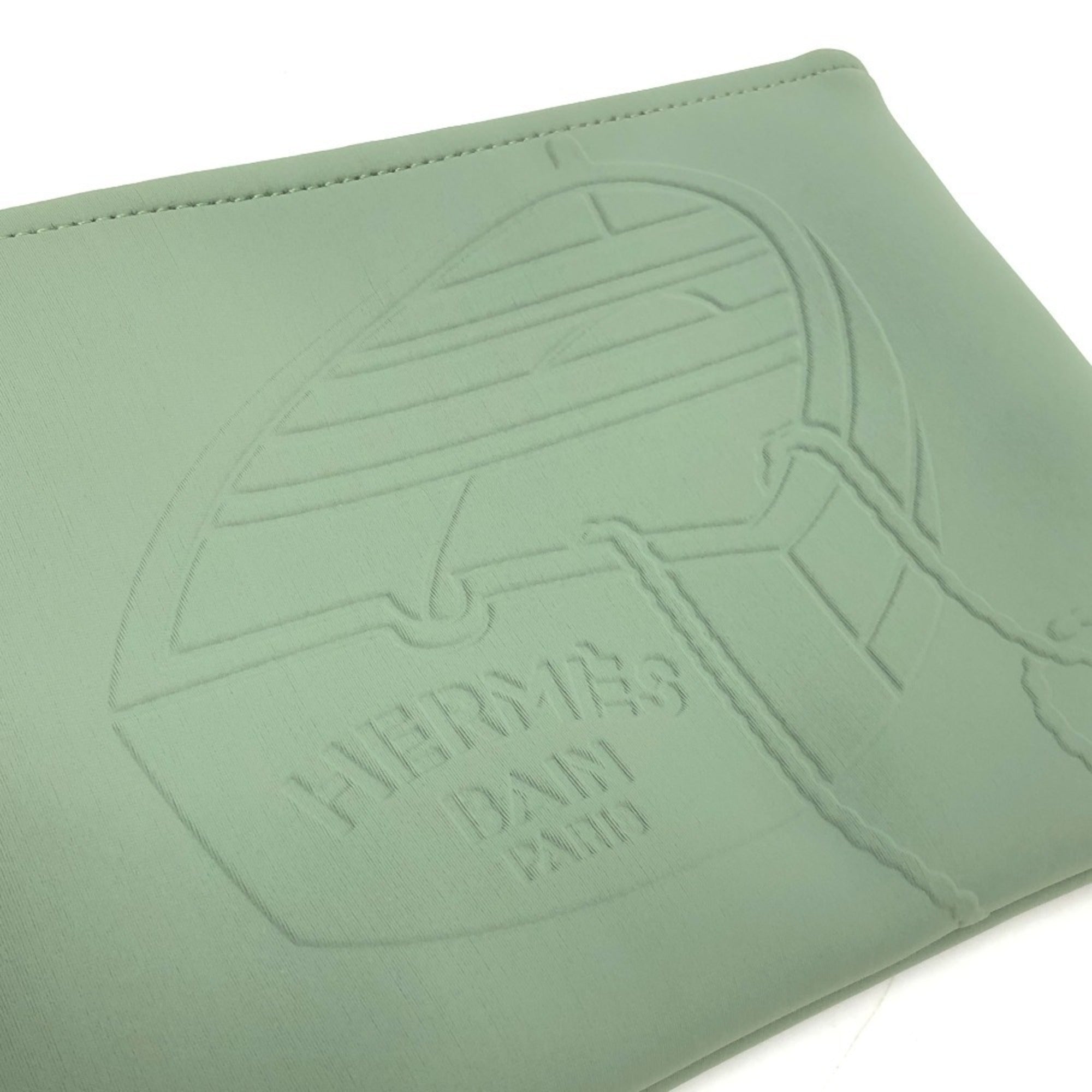 Hermes Khaki Nylon Handbag Pouch (Pre-Owned)