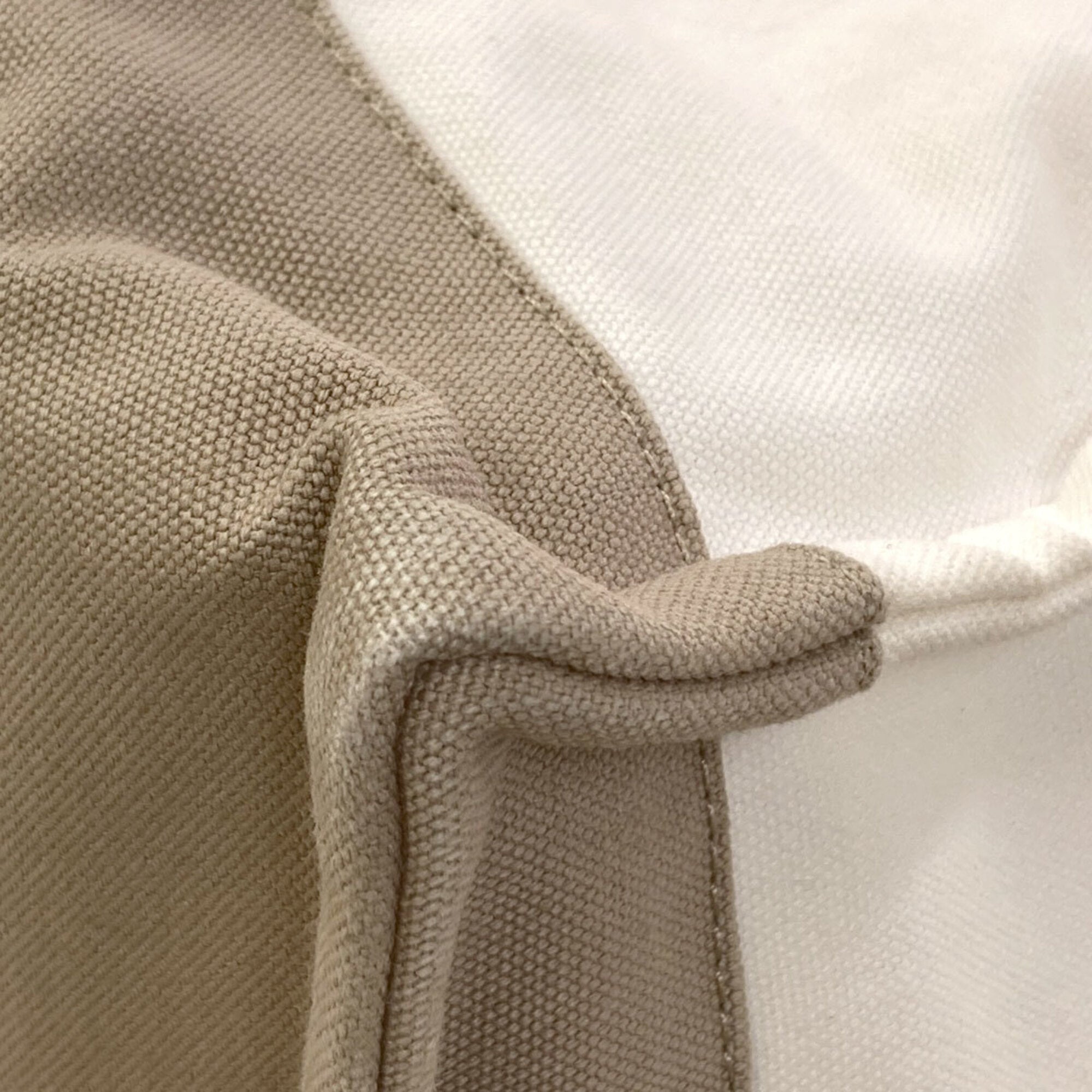 Hermes White Canvas Pouch Tote Bag (Pre-Owned)