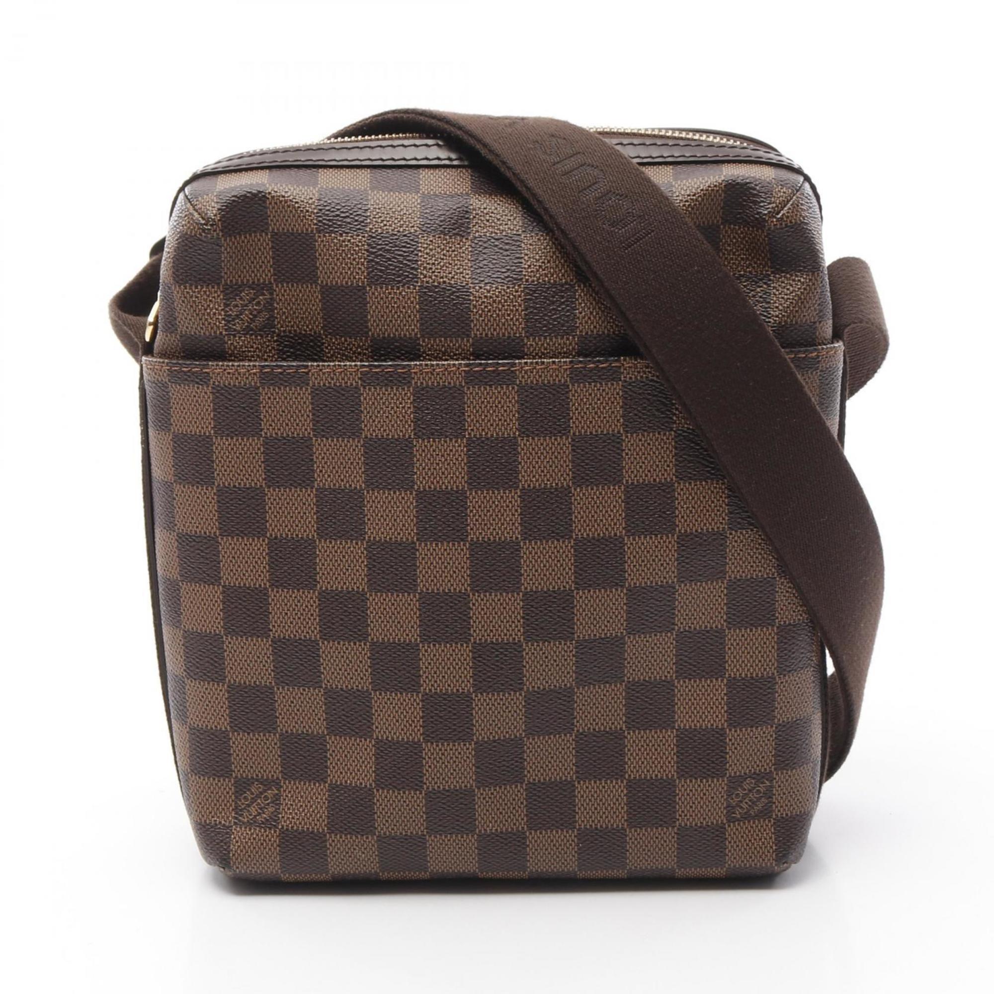 Louis Vuitton Brown Coated Canvas Leather Shoulder Bag (Pre-Owned)