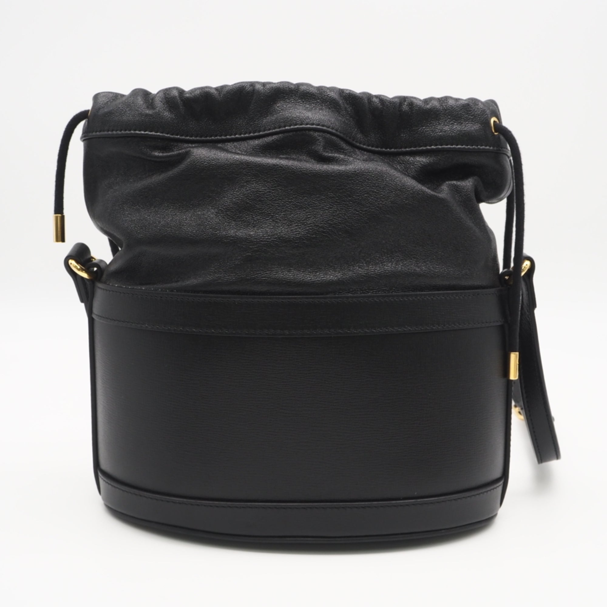 Gucci Horsebit Black Leather Shoulder Bag (Pre-Owned)