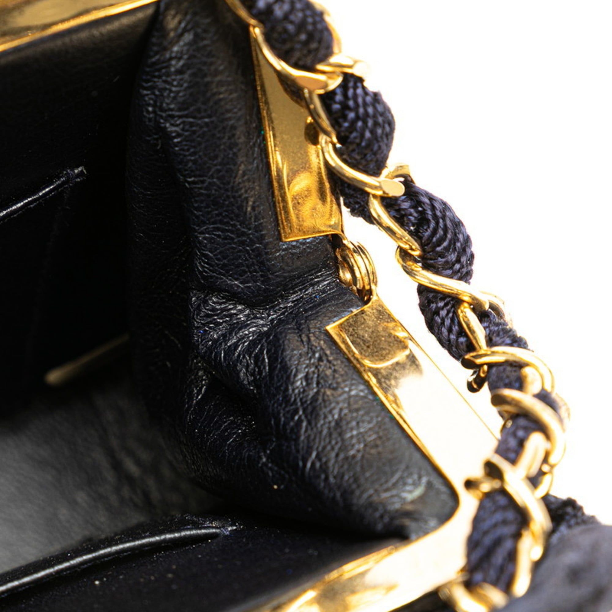 Chanel Matelasse Navy Suede Tote Bag (Pre-Owned)