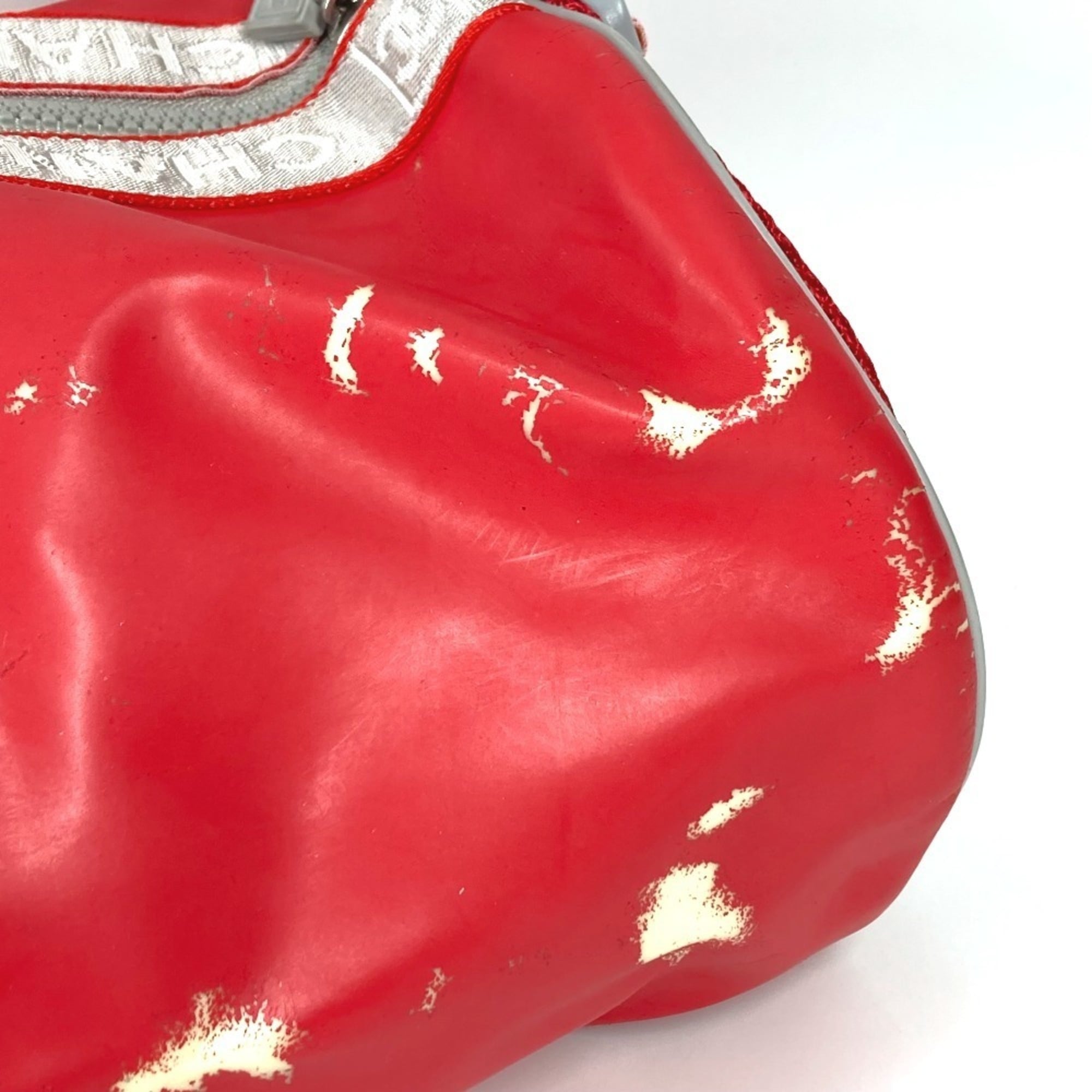 Chanel Red Color White Rubber Shoulder Bag (Pre-Owned)
