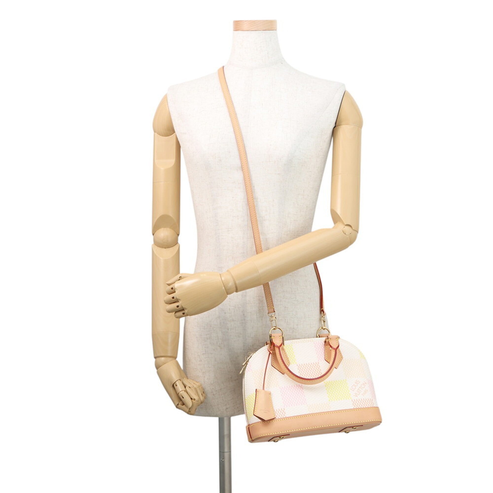 Louis Vuitton Damier Peach Yellow Handbag Shoulder Bag (Pre-Owned)