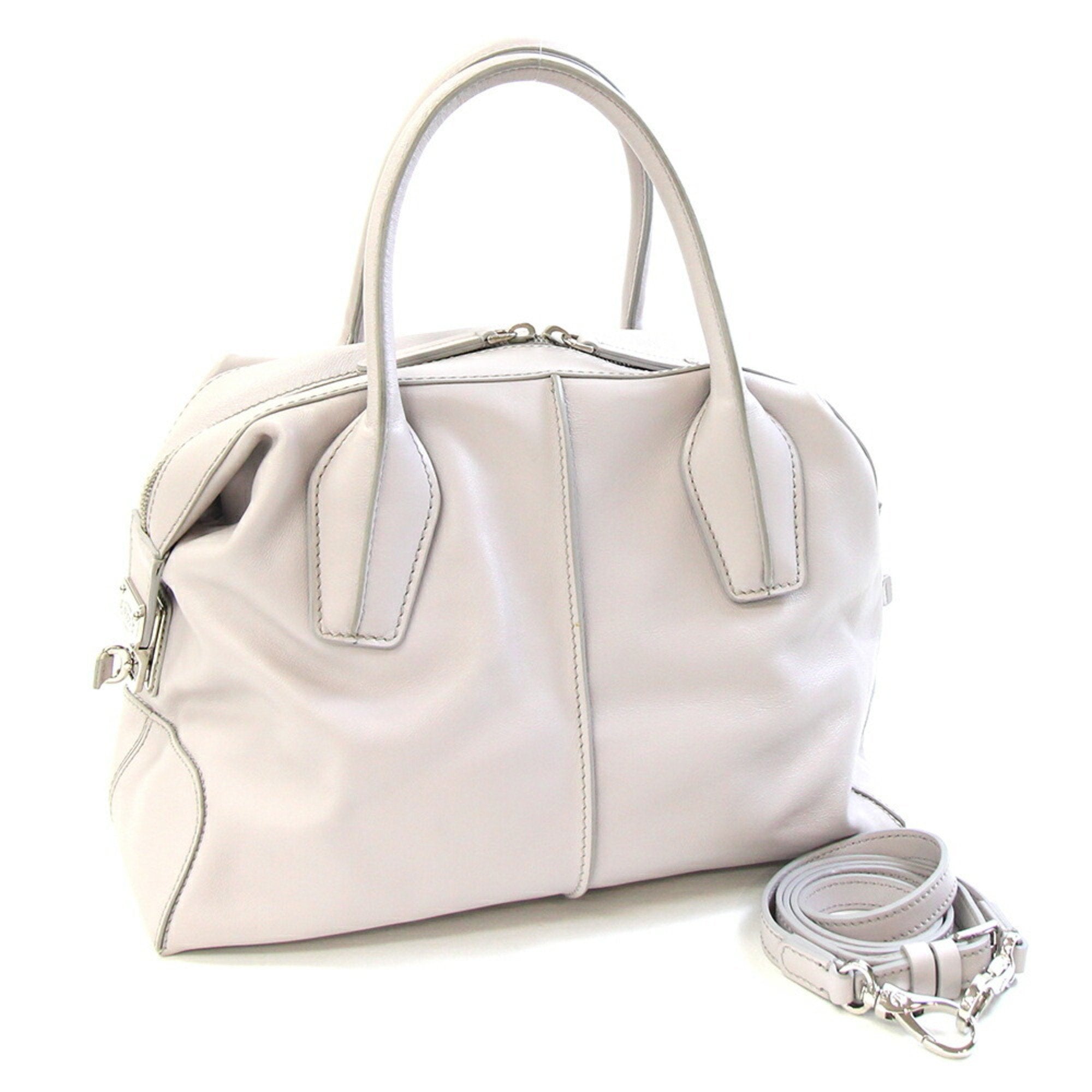 Tod's Light Gray Leather Handbag (Pre-Owned)