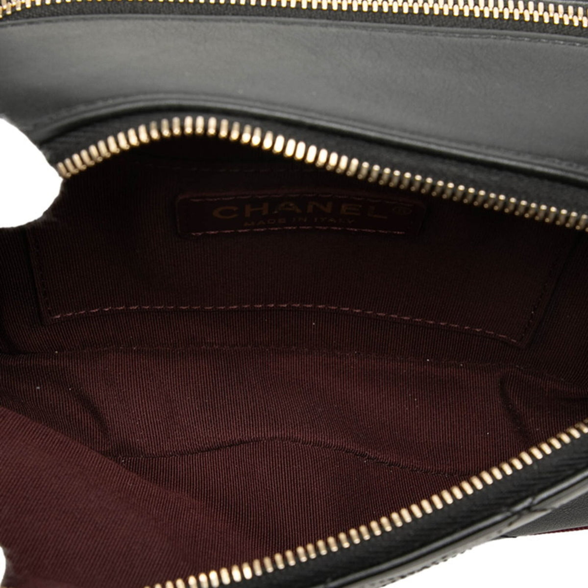 Chanel Black Red Color Leather Shoulder Bag (Pre-Owned)