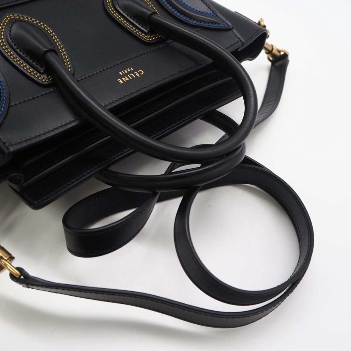 Celine Black Multi-Color Leather Handbag (Pre-Owned)