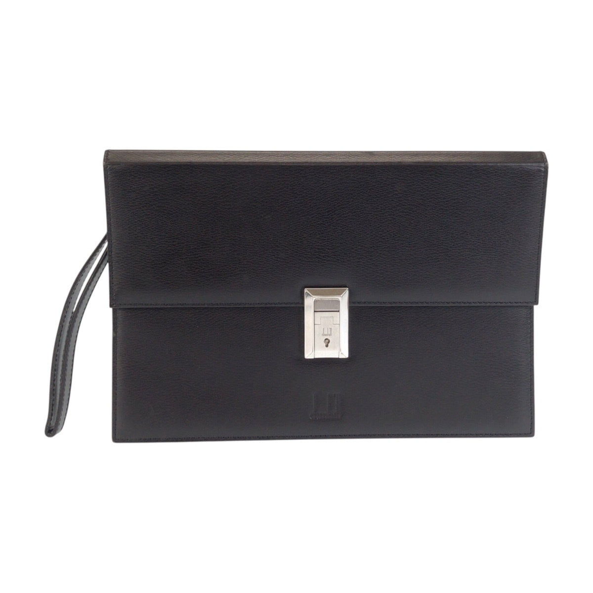 Dunhill Black Leather Clutch Bag (Pre-Owned)