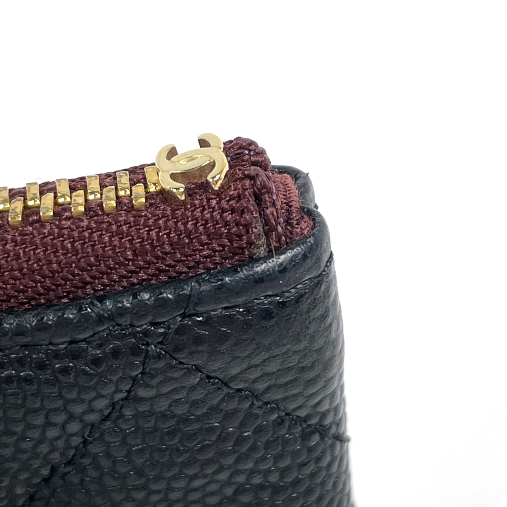 Chanel Black Grained Calfskin Pouch (Pre-Owned)