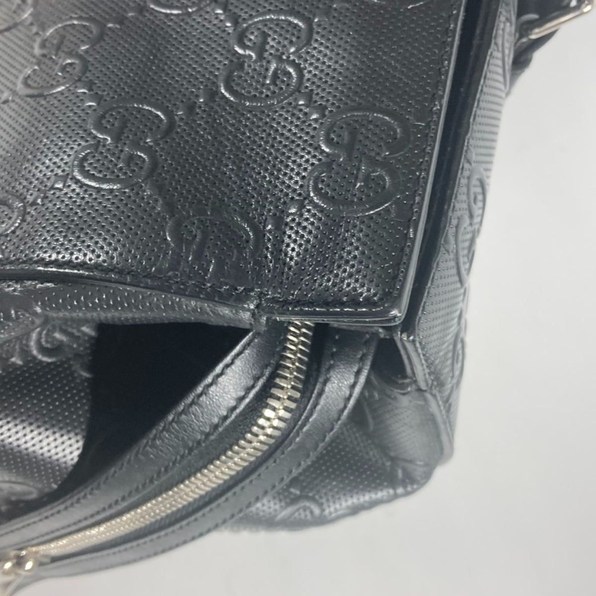 Gucci Black Leather Boston Bag Shoulder Bag Tote Bag (Pre-Owned)
