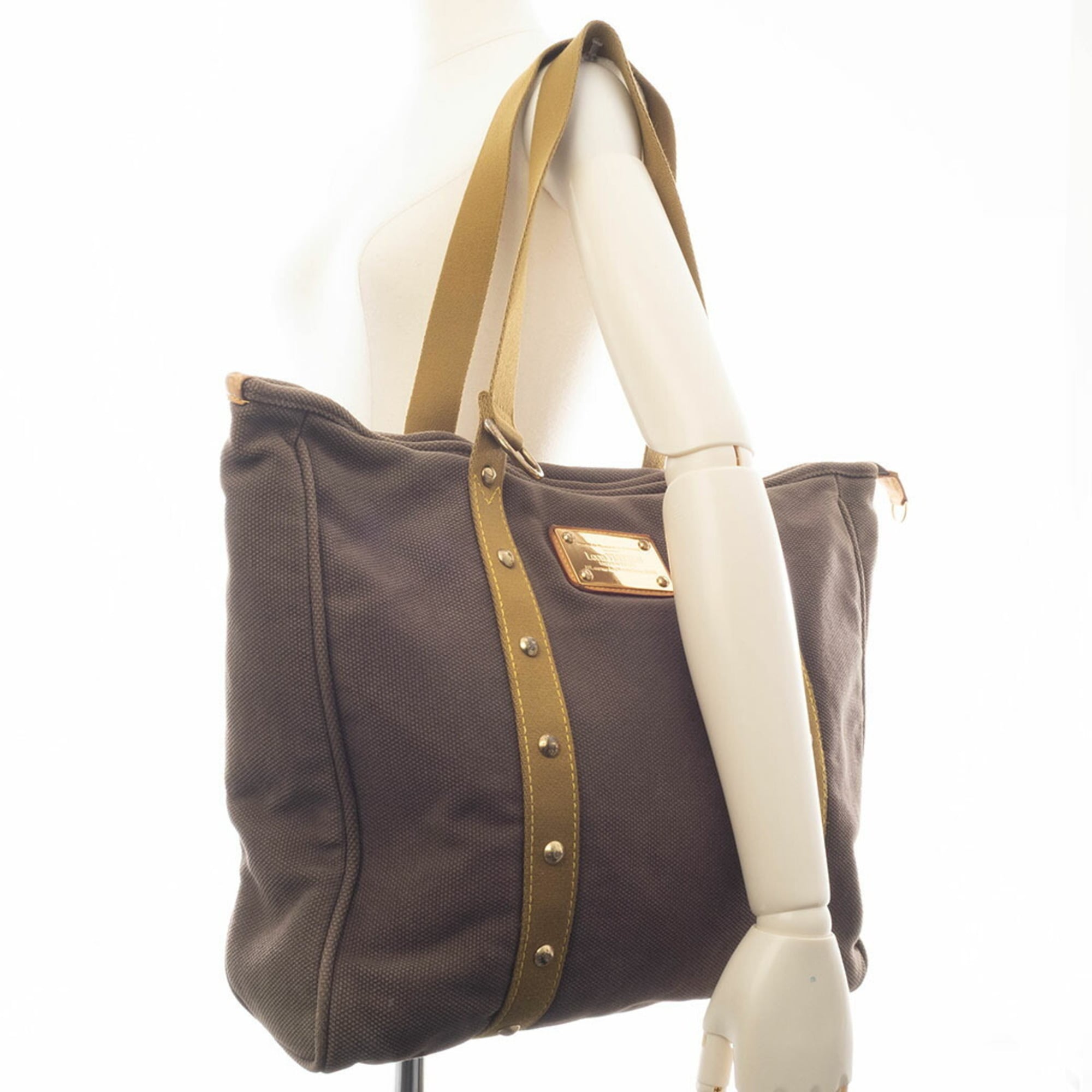 Louis Vuitton Antigua Brown Canvas Tote Bag (Pre-Owned)