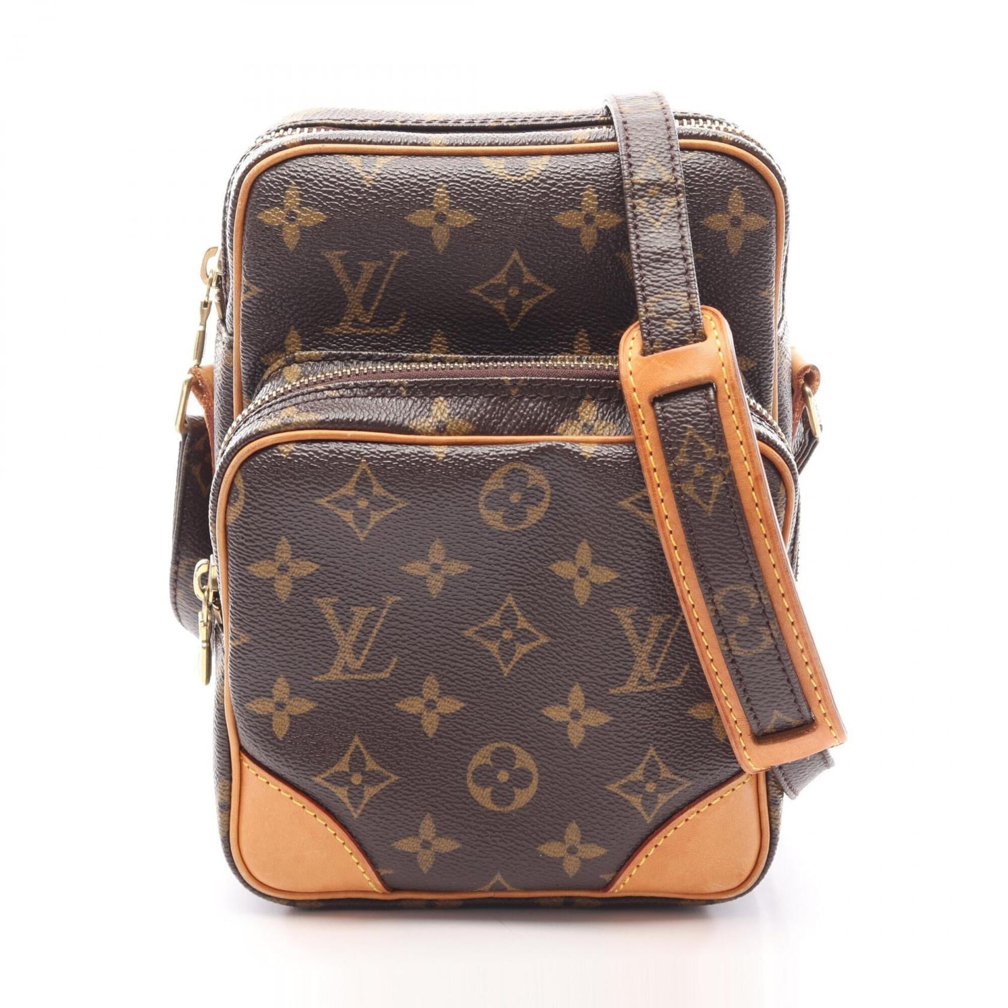 Louis Vuitton Brown Coated Canvas Pvc Monogram Leather Handbag Shoulder Bag (Pre-Owned)