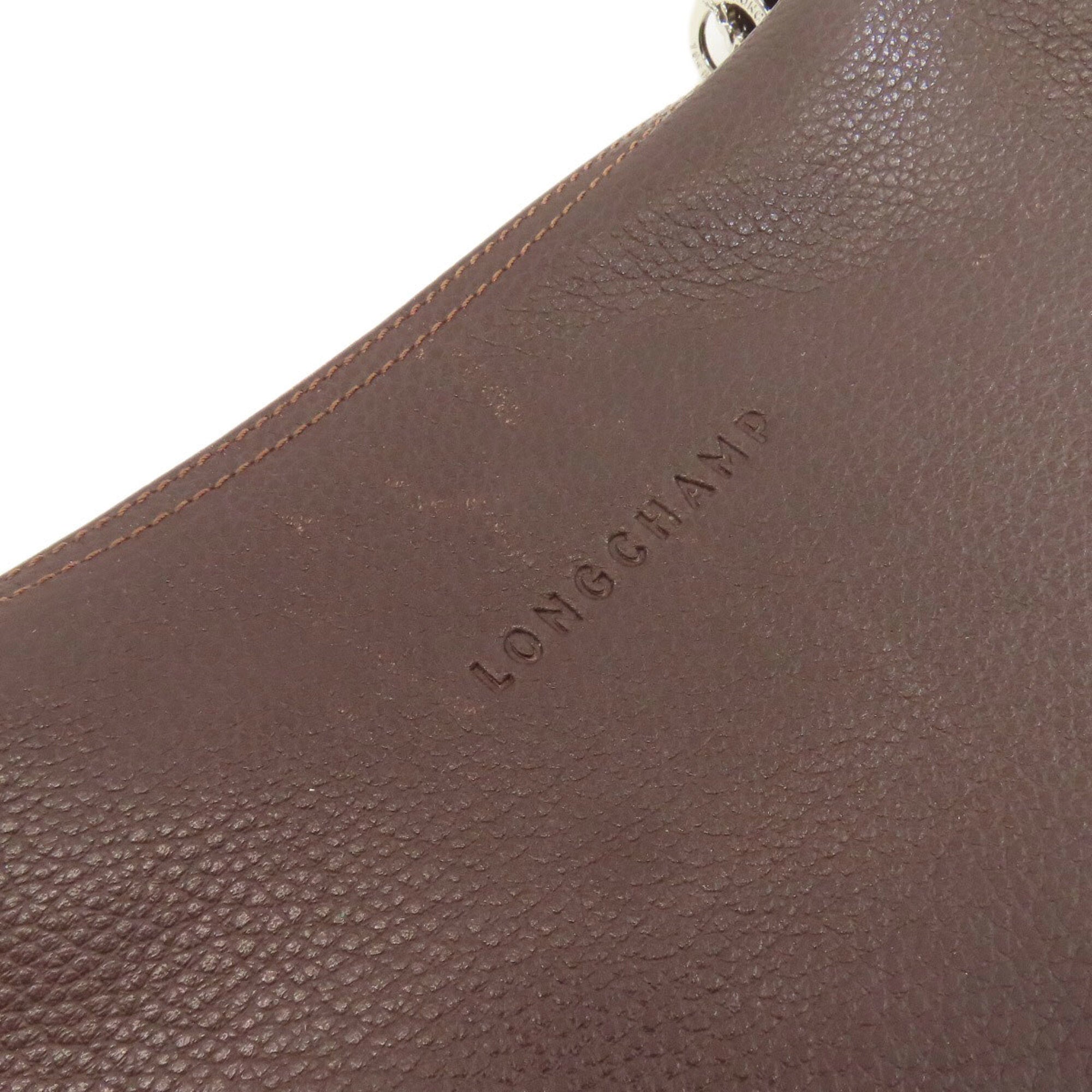 Longchamp Brown Leather Shoulder Bag (Pre-Owned)
