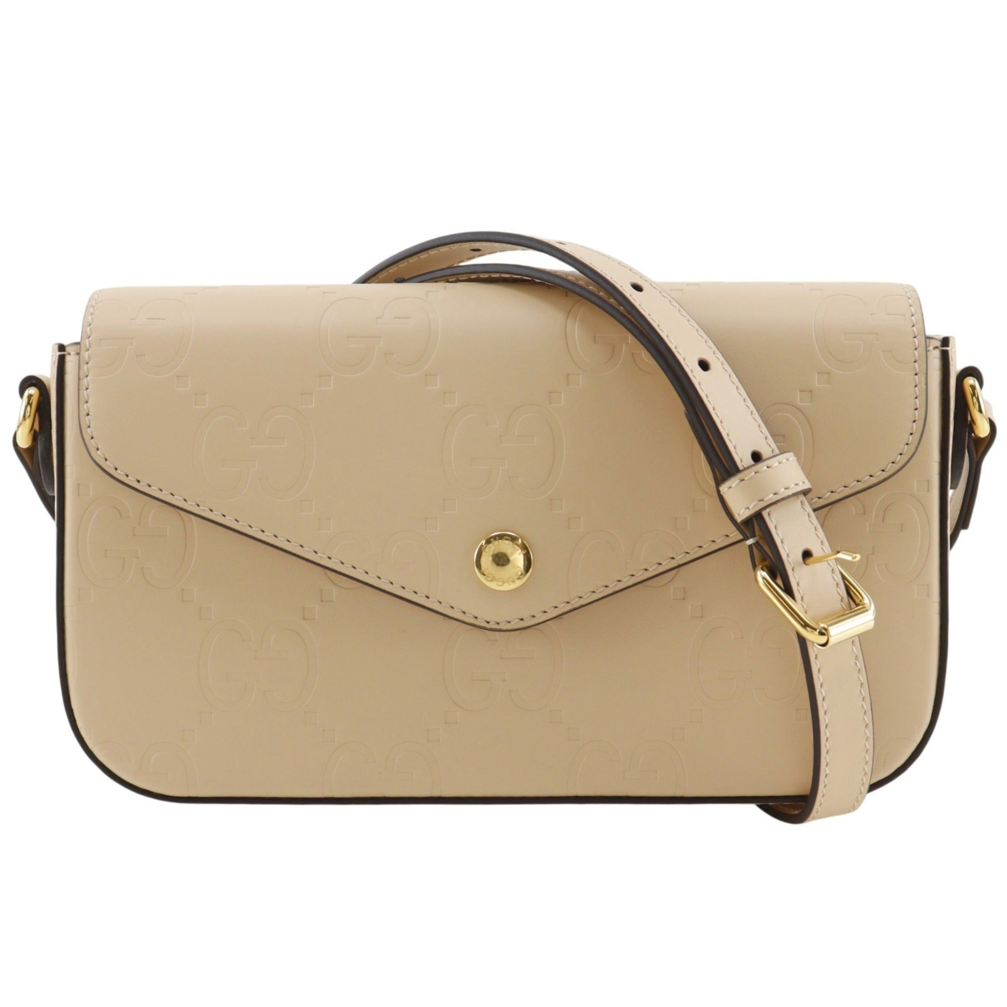 Gucci Beige Leather Shoulder Bag (Pre-Owned)