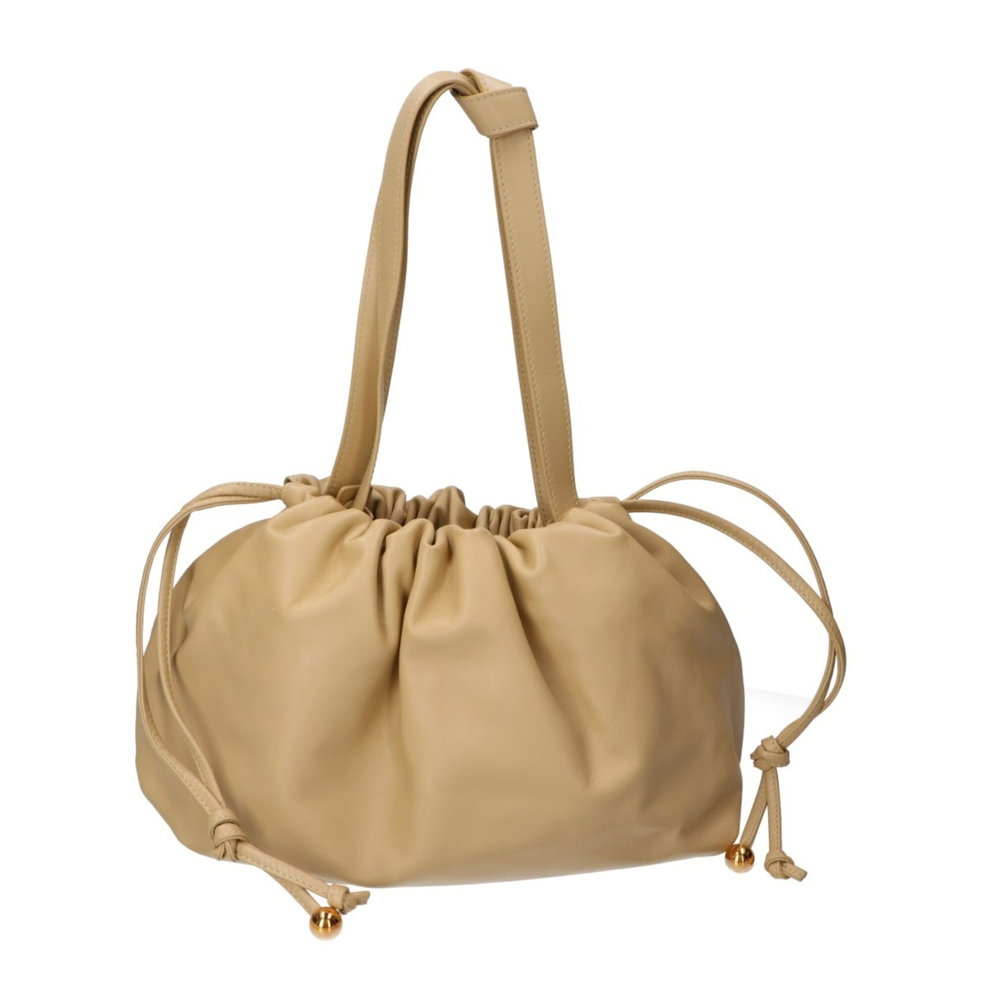 Bottega Veneta Beige Yellow Leather Handbag (Pre-Owned)