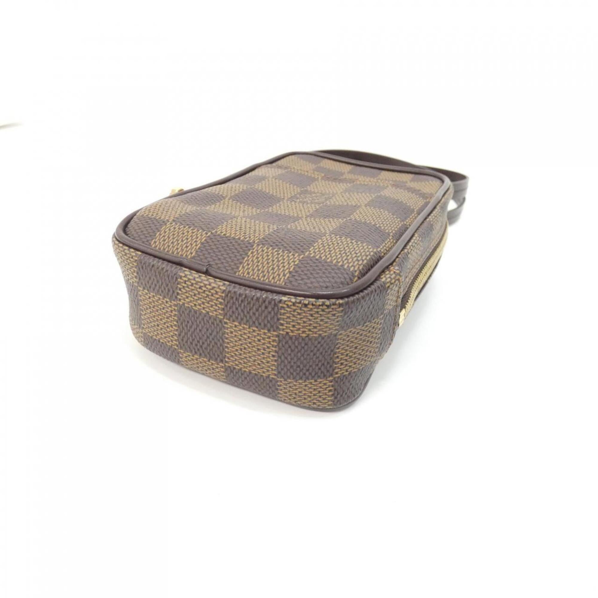 Louis Vuitton Ebene Coated Canvas Handbag Pouch (Pre-Owned)