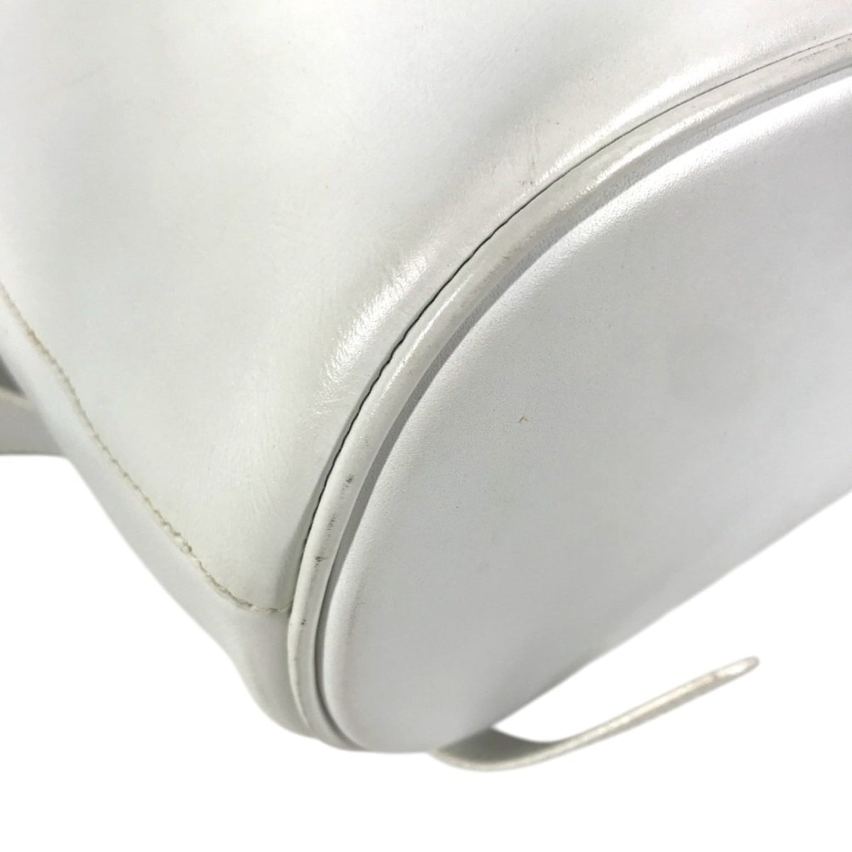 Salvatore Ferragamo Gancini White Straw Leather Backpack (Pre-Owned)