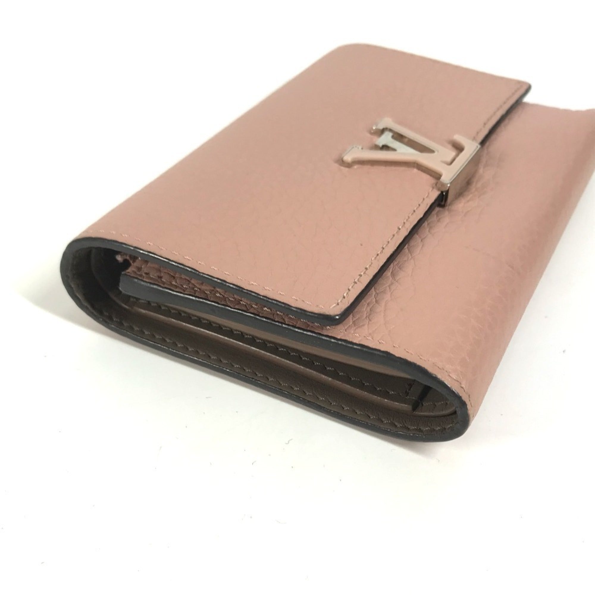 Louis Vuitton Taurillon Magnolia Pink Leather Wallet (Tri-Fold) (Pre-Owned)