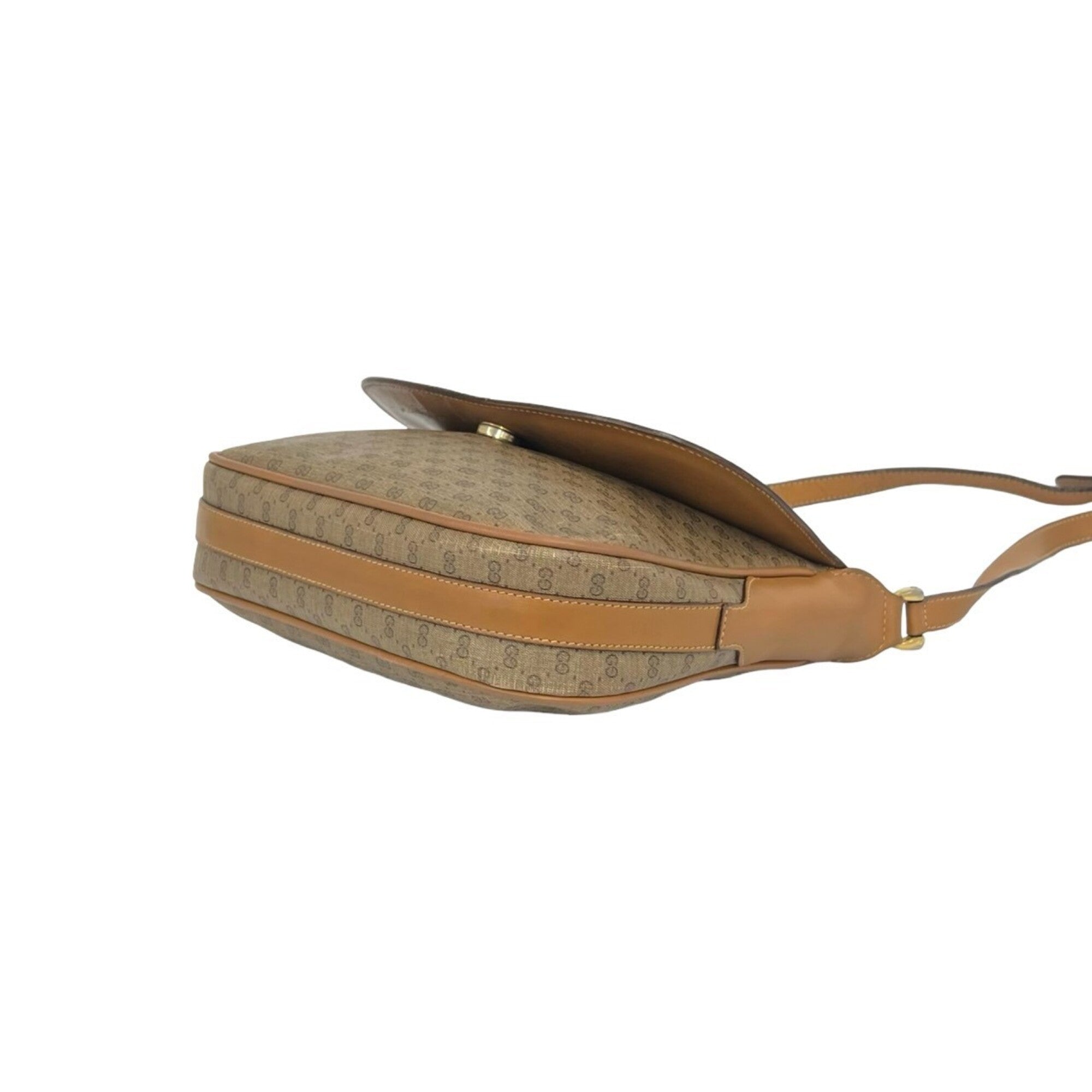 Gucci Brown Leather Pvc Pochette Shoulder Bag (Pre-Owned)