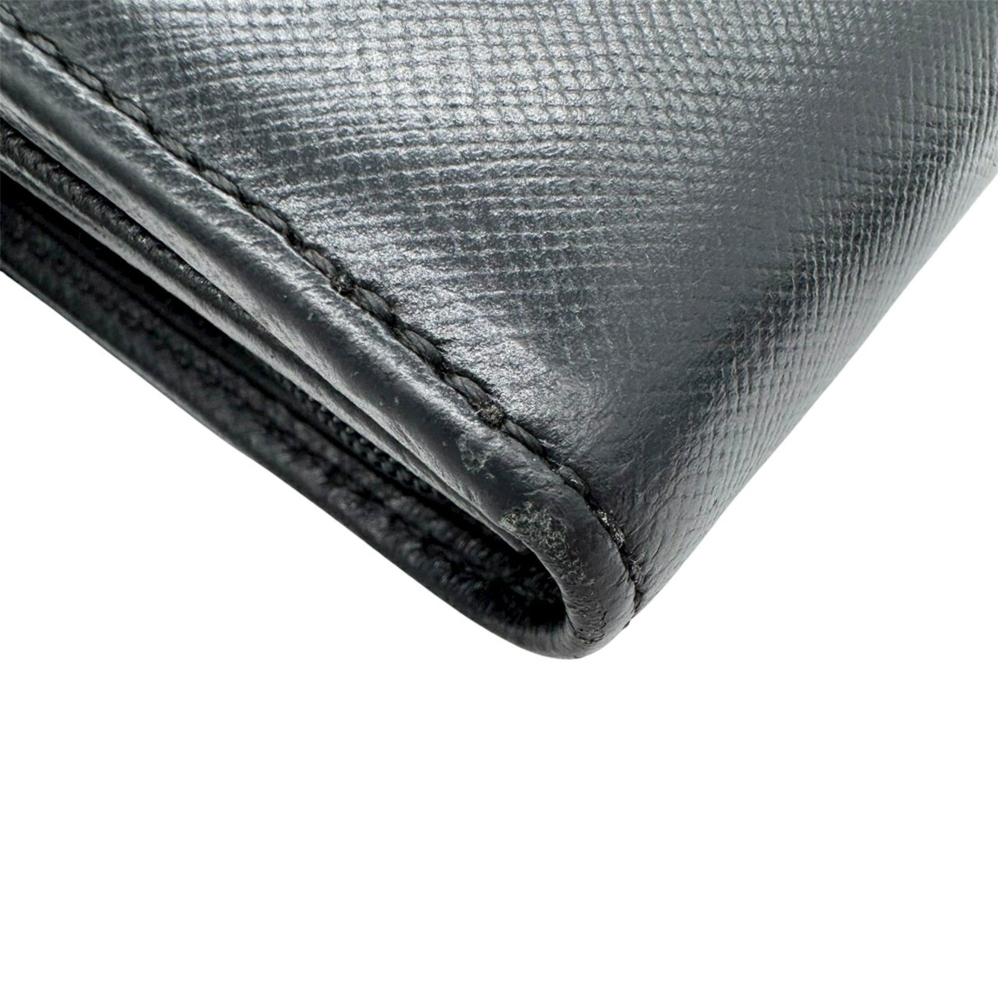Vivienne Westwood Black Leather Long Wallet (Bi-Fold) (Pre-Owned)