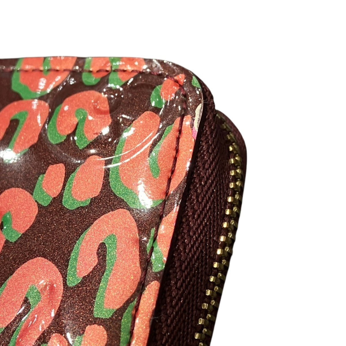 Louis Vuitton Bordeaux Leopard Rouge Fauviste Patent Leather Coin Purse/Coin Case (Pre-Owned)