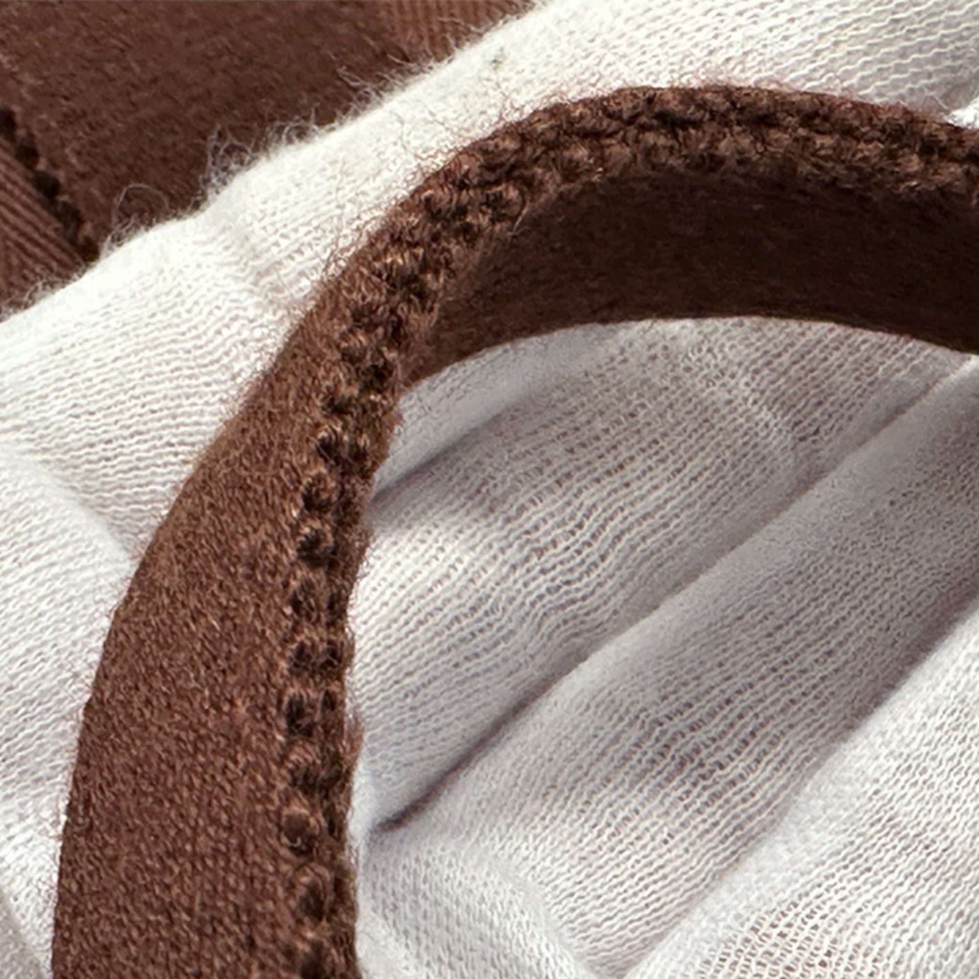 Hermes Brown White Canvas Handbag Pouch (Pre-Owned)