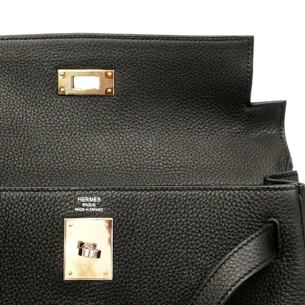 Hermes Black Togo Leather Handbag (Pre-Owned)