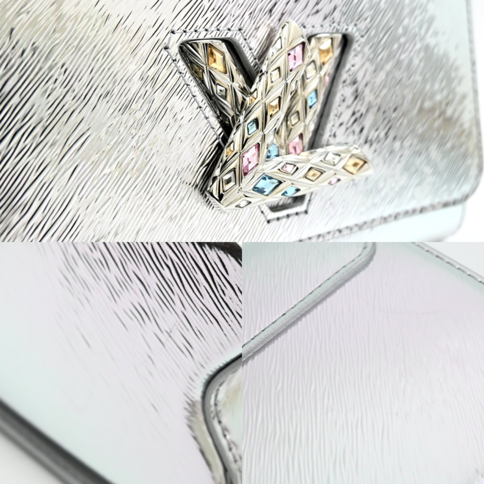 Louis Vuitton Silver Epi Leather Shoulder Bag (Pre-Owned)